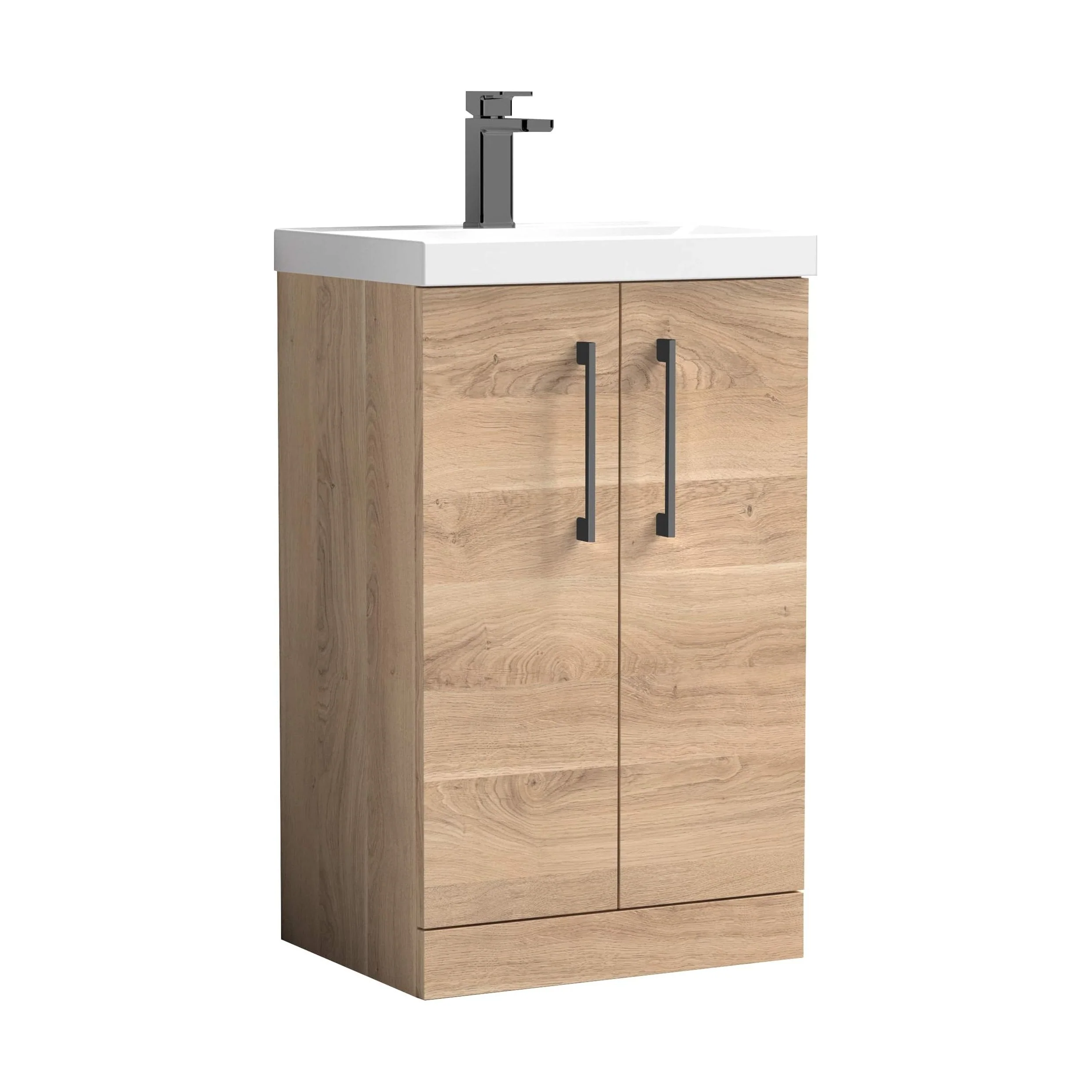 Floor Standing 2-Door Vanity & Mid-Edge Basin – Choice of Colour and Handle Finish - Image 121