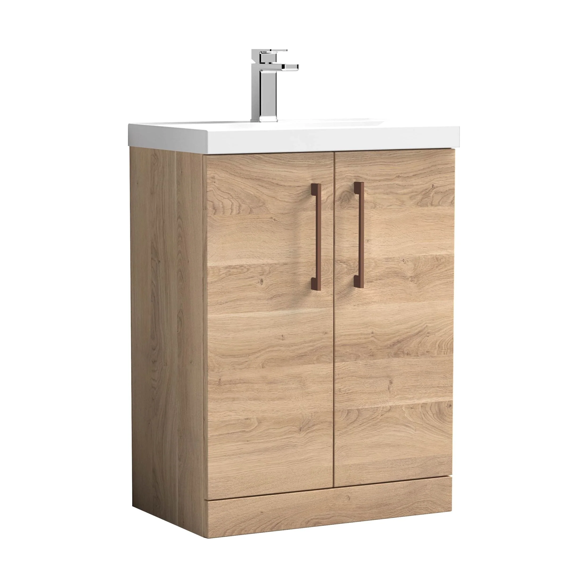 Floor Standing 2-Door Vanity & Mid-Edge Basin – Choice of Colour and Handle Finish - Image 125