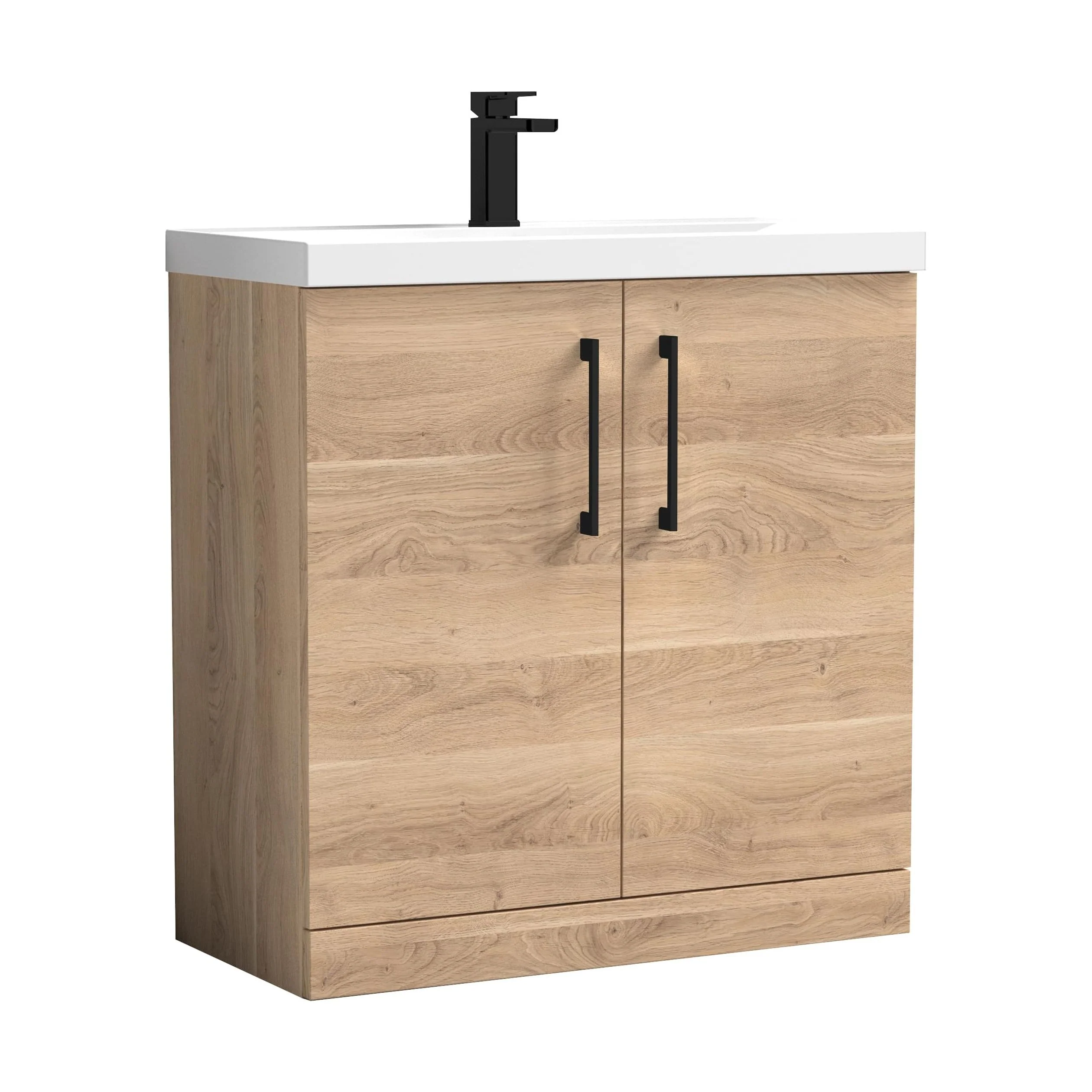 Floor Standing 2-Door Vanity & Mid-Edge Basin – Choice of Colour and Handle Finish - Image 129