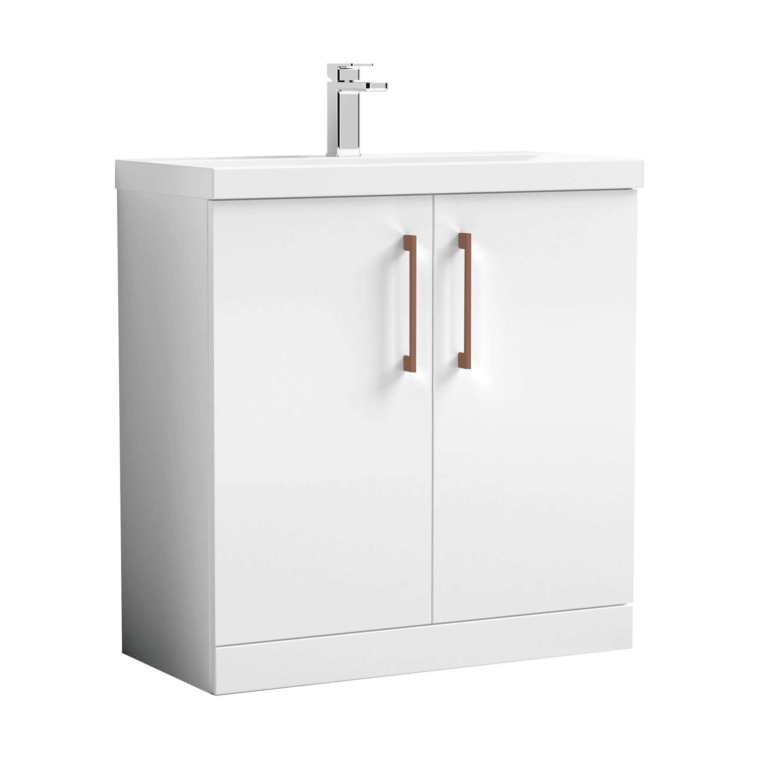 Floor Standing 2-Door Vanity & Mid-Edge Basin – Choice of Colour and Handle Finish - Image 13