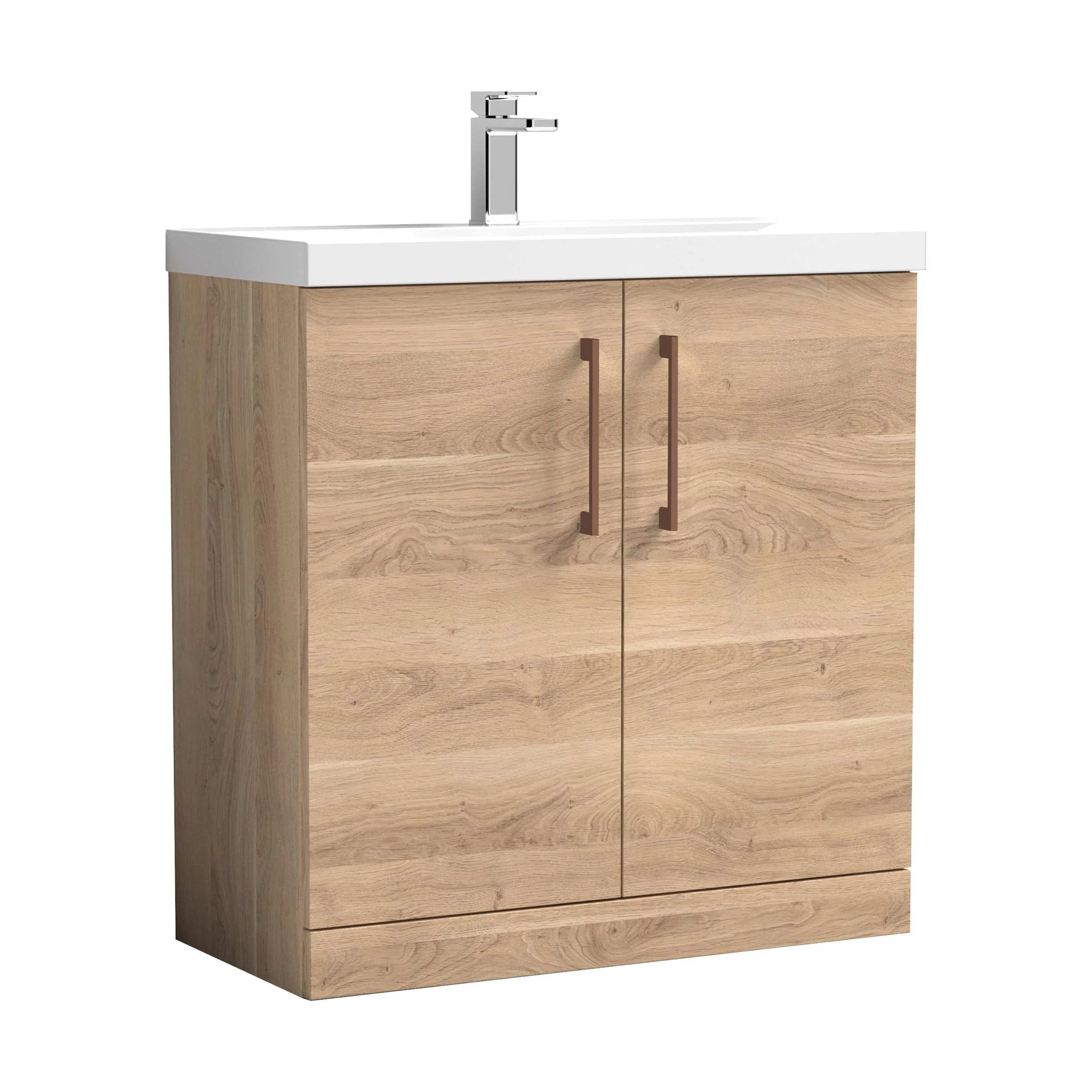Floor Standing 2-Door Vanity & Mid-Edge Basin – Choice of Colour and Handle Finish - Image 130