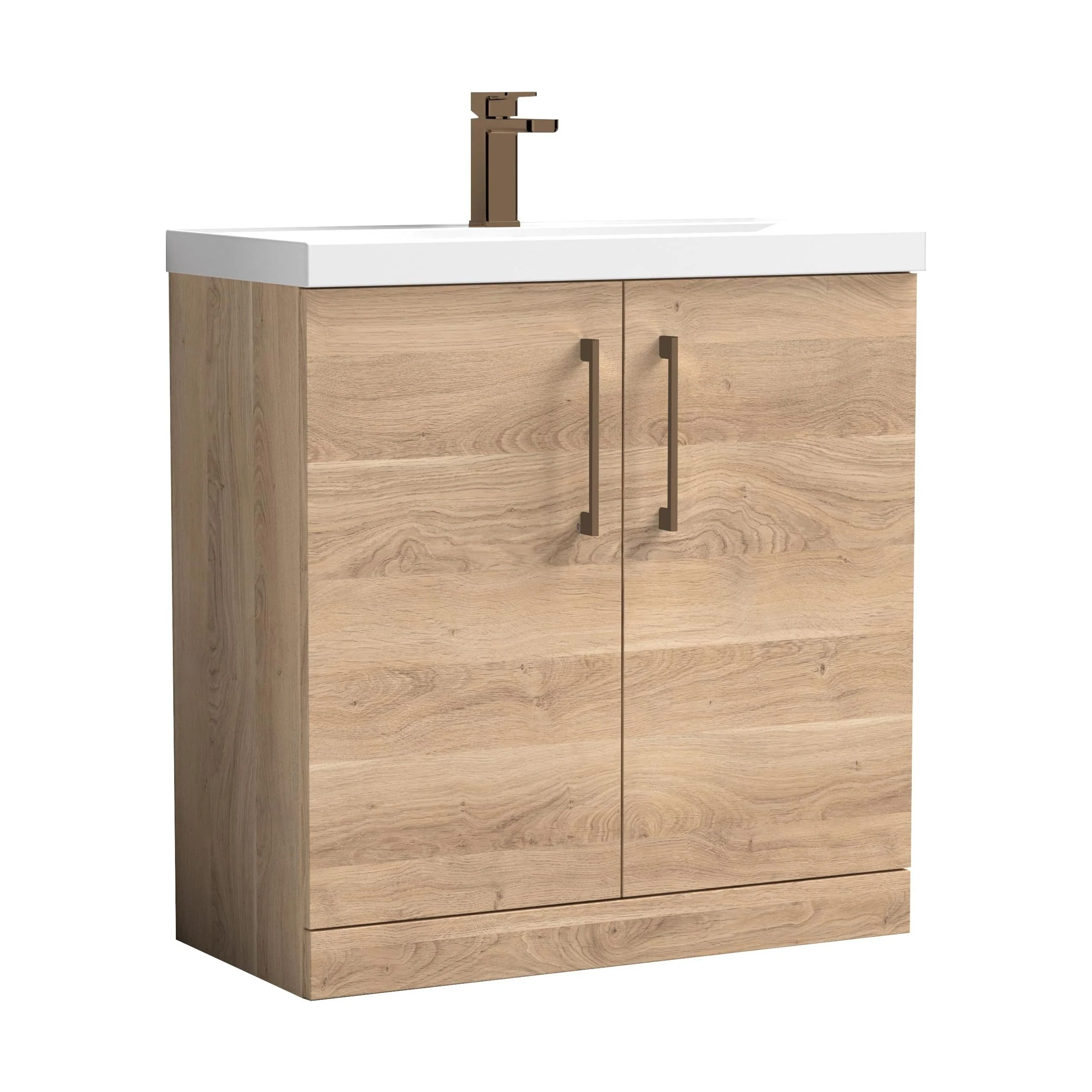 Floor Standing 2-Door Vanity & Mid-Edge Basin – Choice of Colour and Handle Finish - Image 132