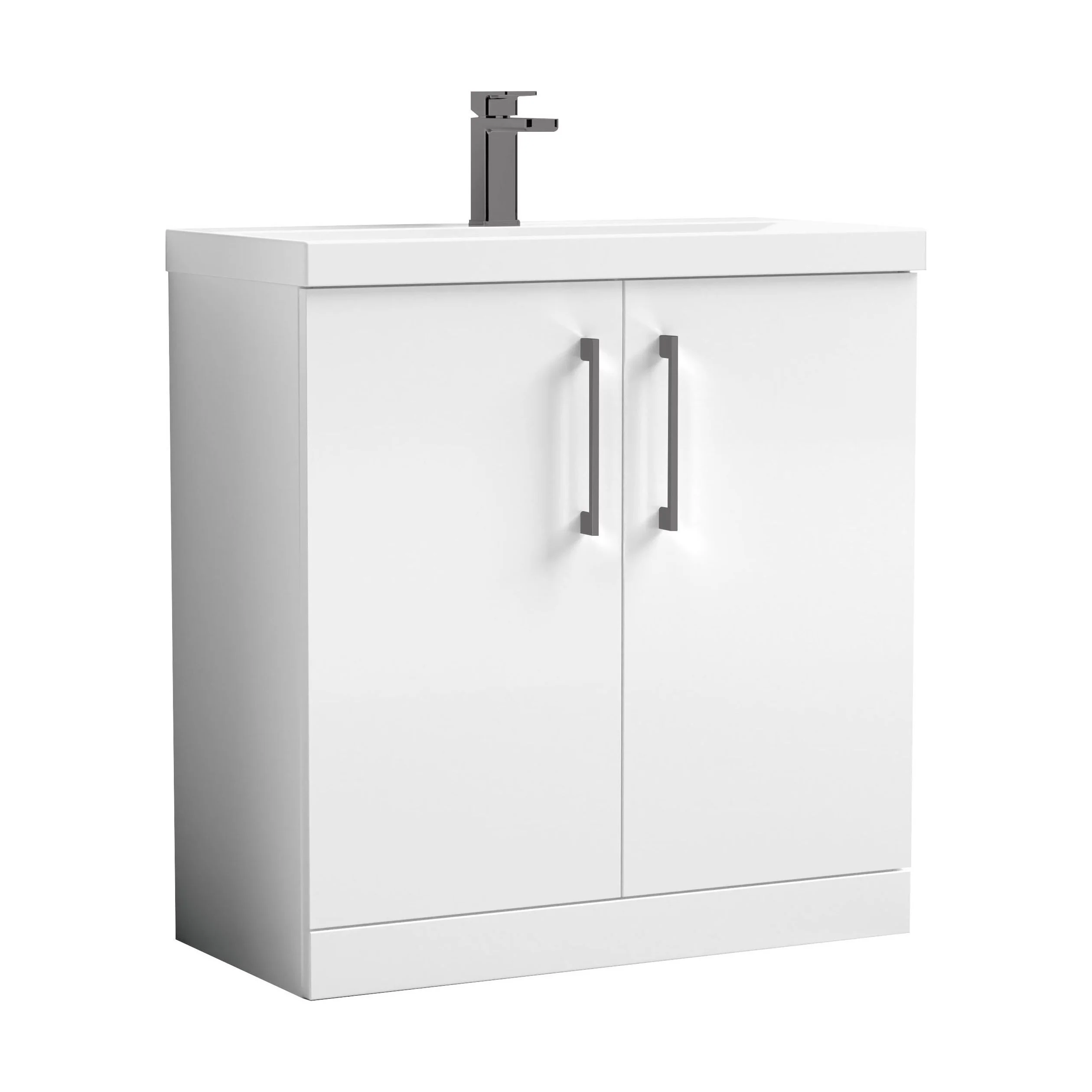 Floor Standing 2-Door Vanity & Mid-Edge Basin – Choice of Colour and Handle Finish - Image 14