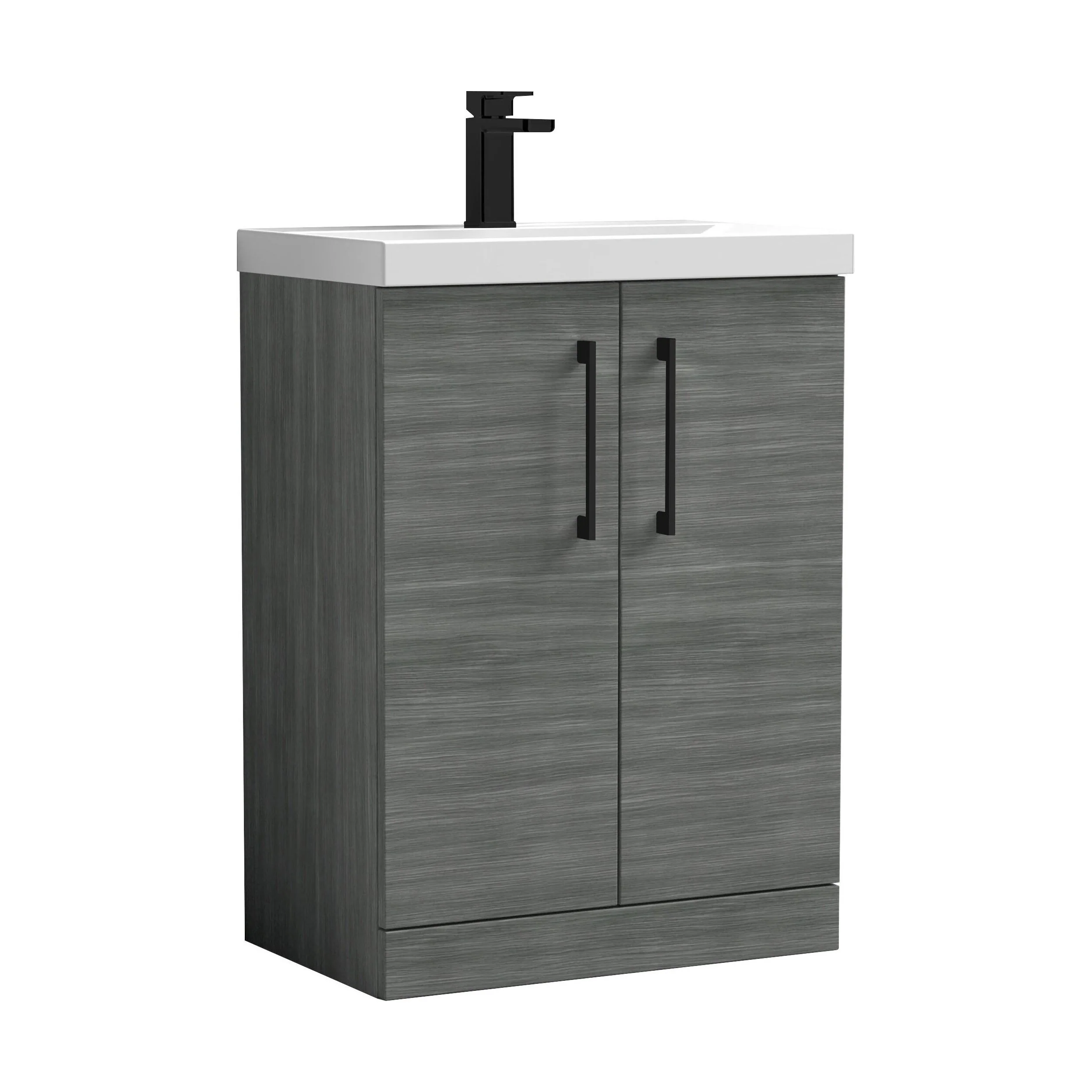Floor Standing 2-Door Vanity & Mid-Edge Basin – Choice of Colour and Handle Finish - Image 22