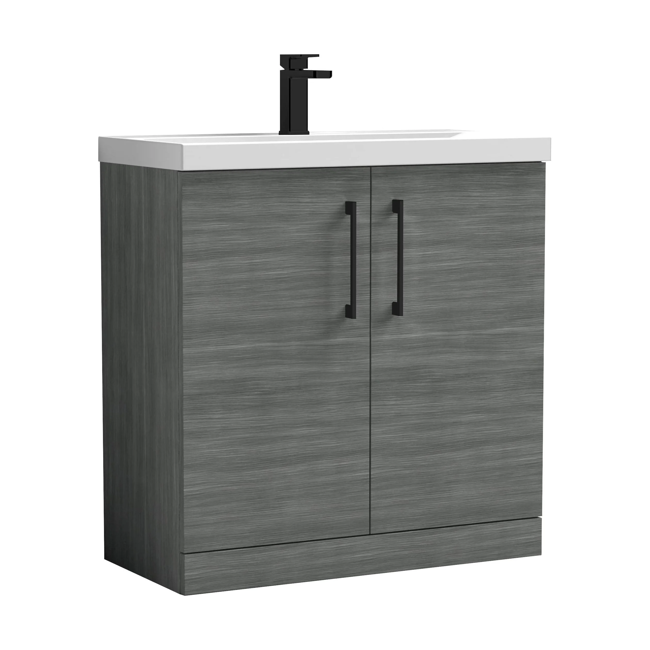 Floor Standing 2-Door Vanity & Mid-Edge Basin – Choice of Colour and Handle Finish - Image 27
