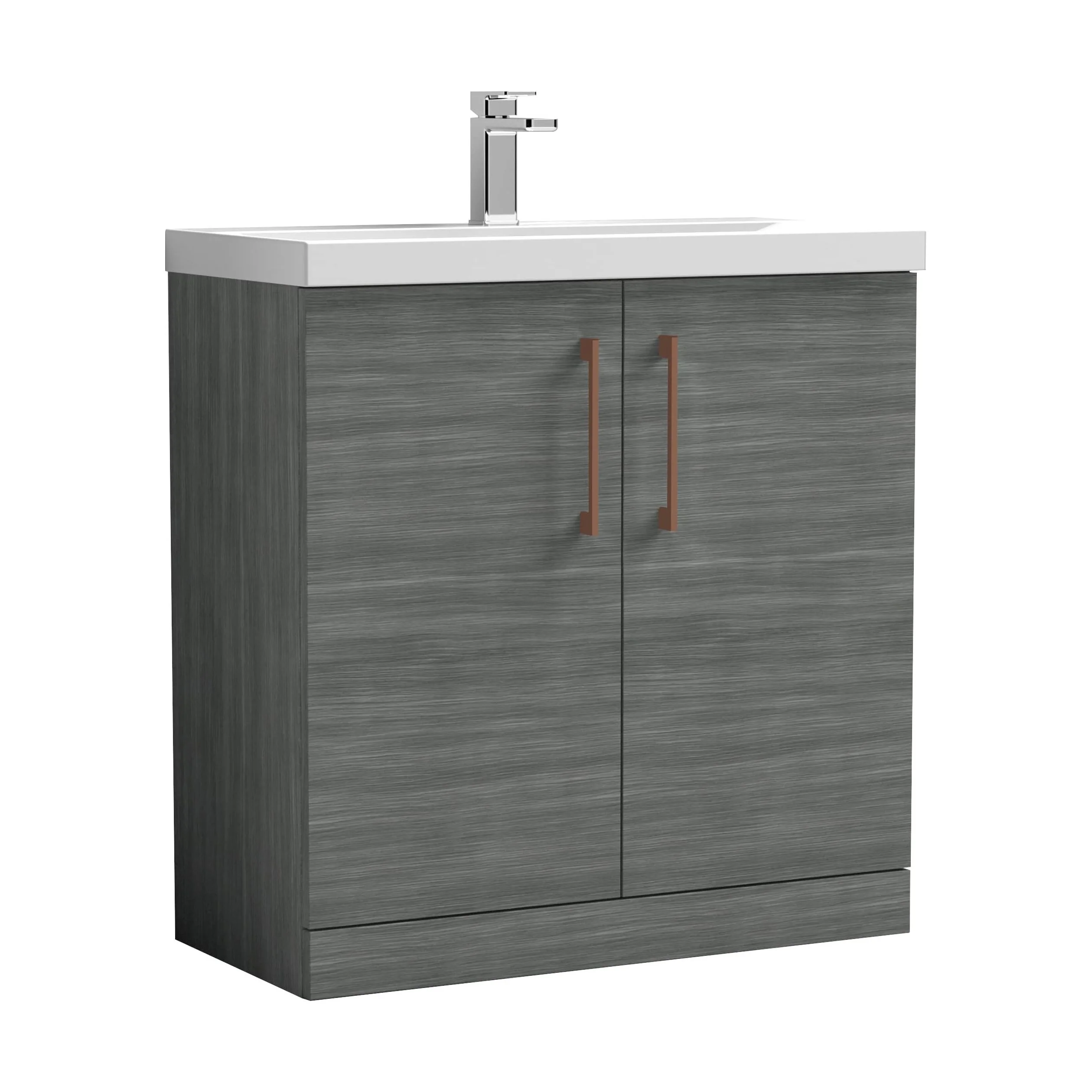 Floor Standing 2-Door Vanity & Mid-Edge Basin – Choice of Colour and Handle Finish - Image 28