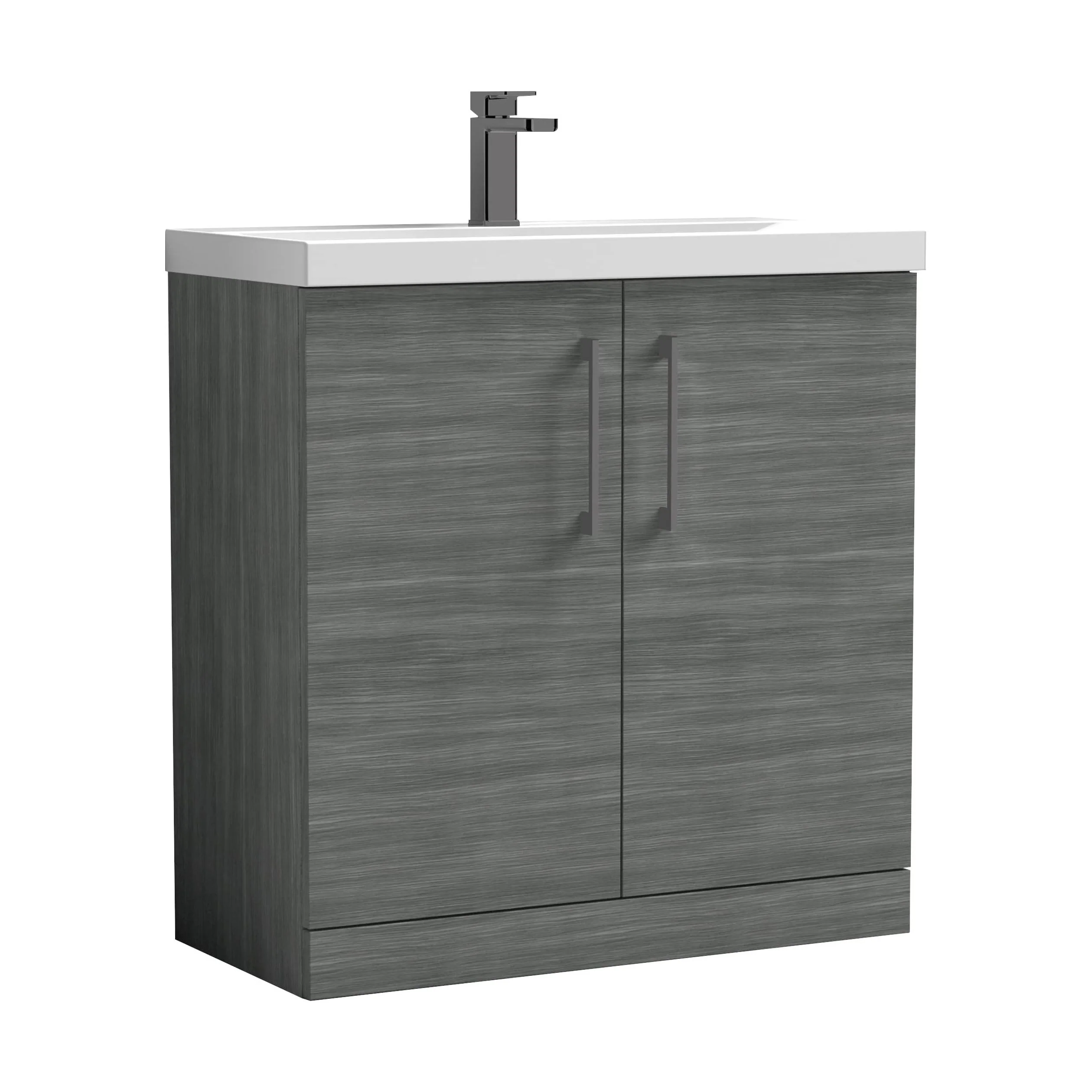 Floor Standing 2-Door Vanity & Mid-Edge Basin – Choice of Colour and Handle Finish - Image 29