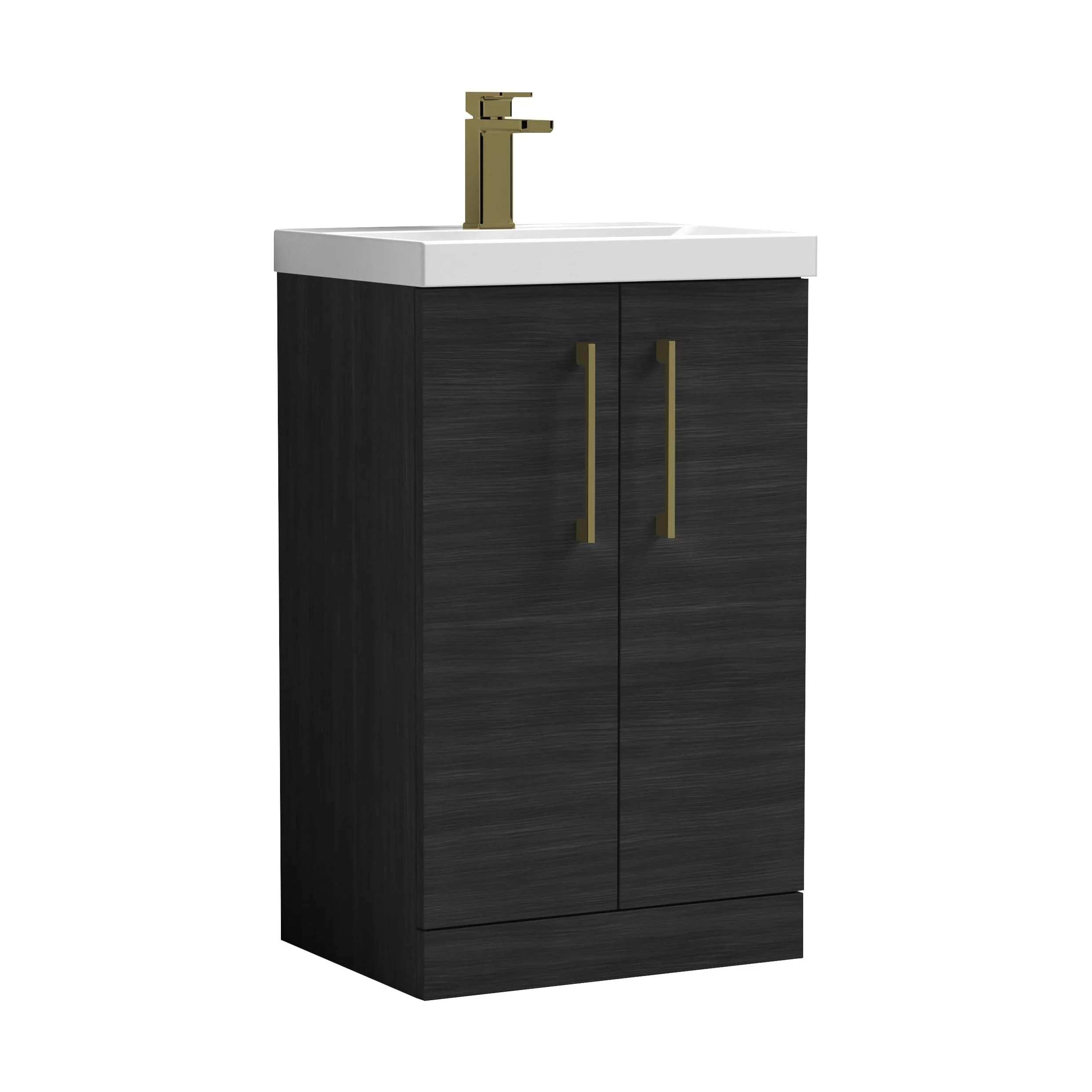 Floor Standing 2-Door Vanity & Mid-Edge Basin – Choice of Colour and Handle Finish - Image 31