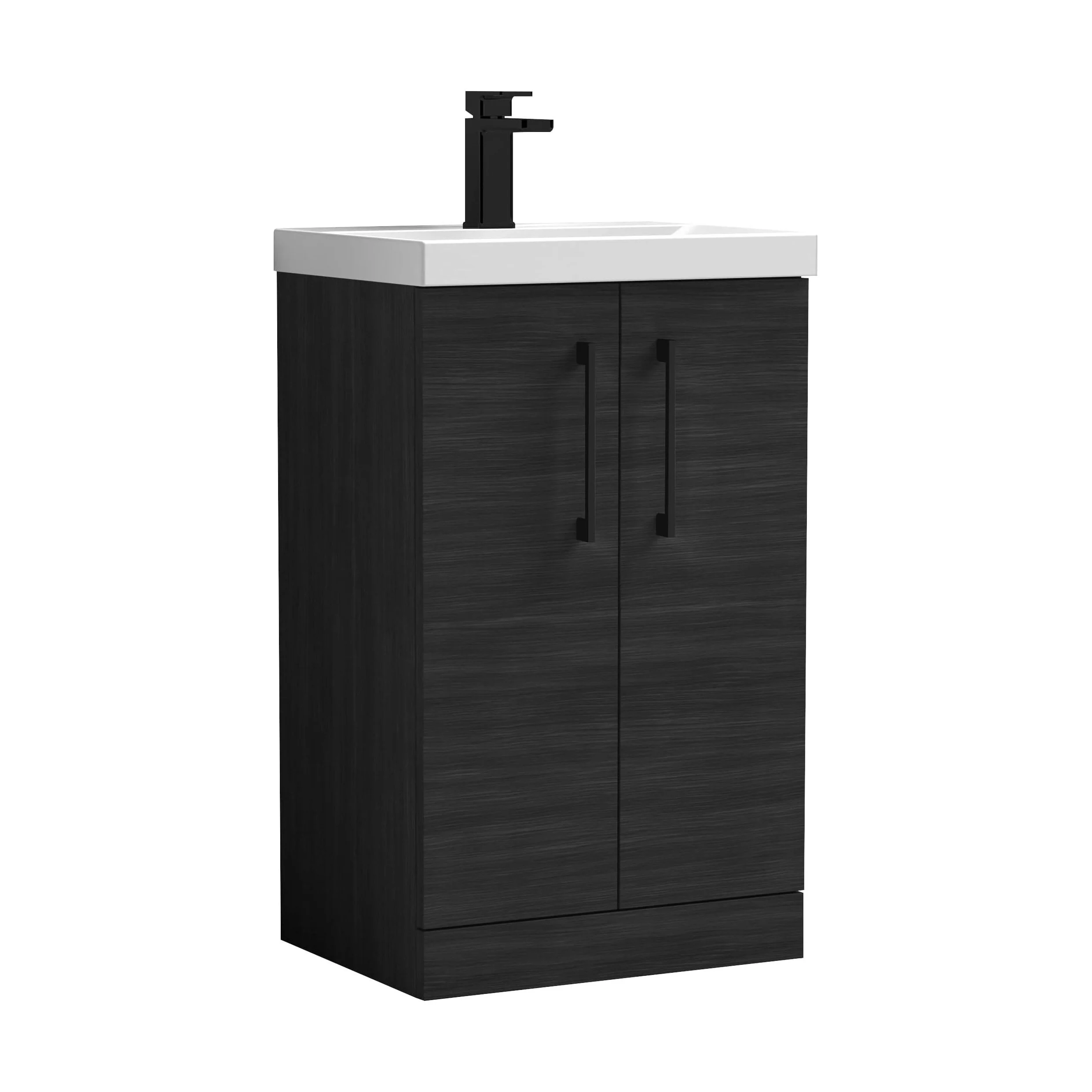 Floor Standing 2-Door Vanity & Mid-Edge Basin – Choice of Colour and Handle Finish - Image 32