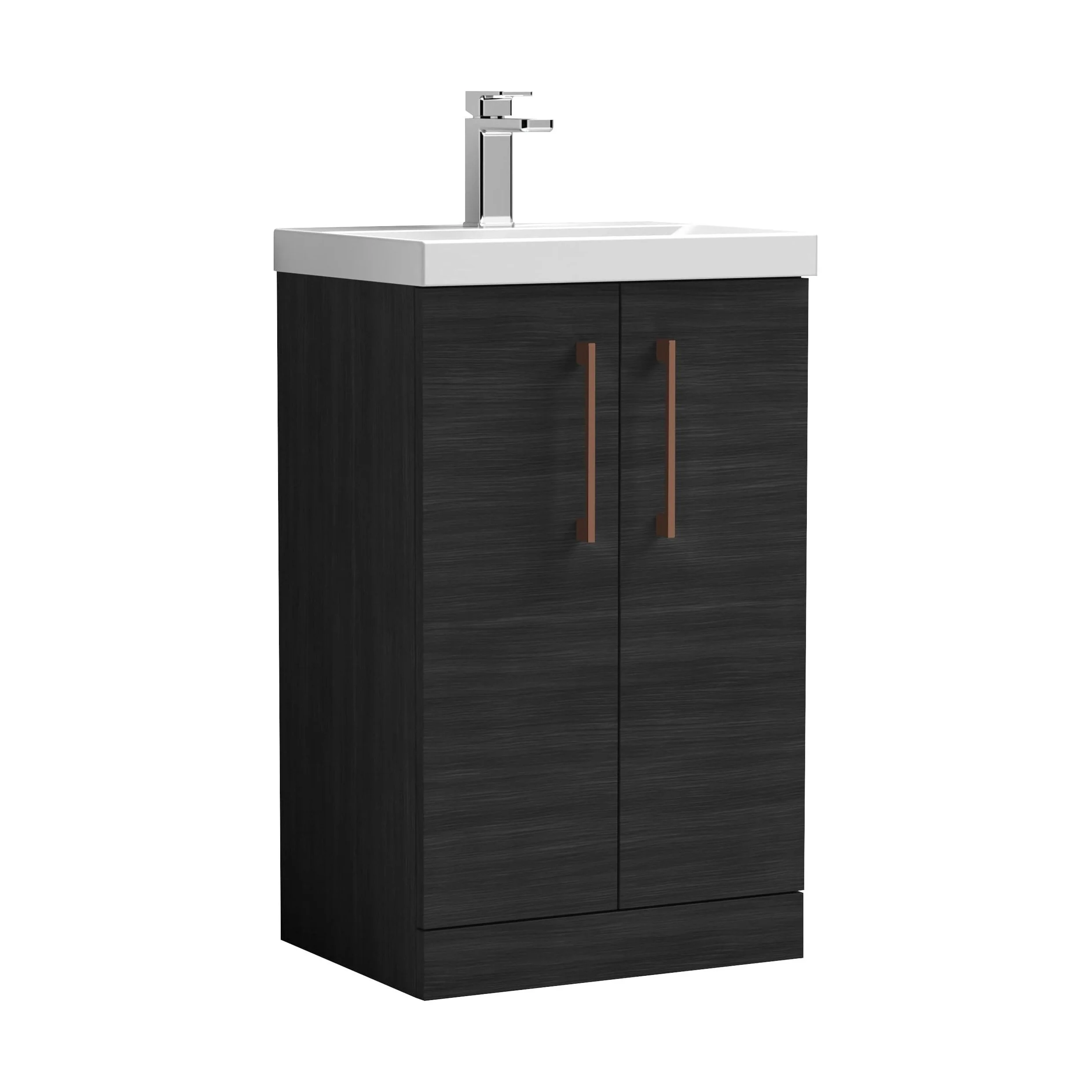 Floor Standing 2-Door Vanity & Mid-Edge Basin – Choice of Colour and Handle Finish - Image 33