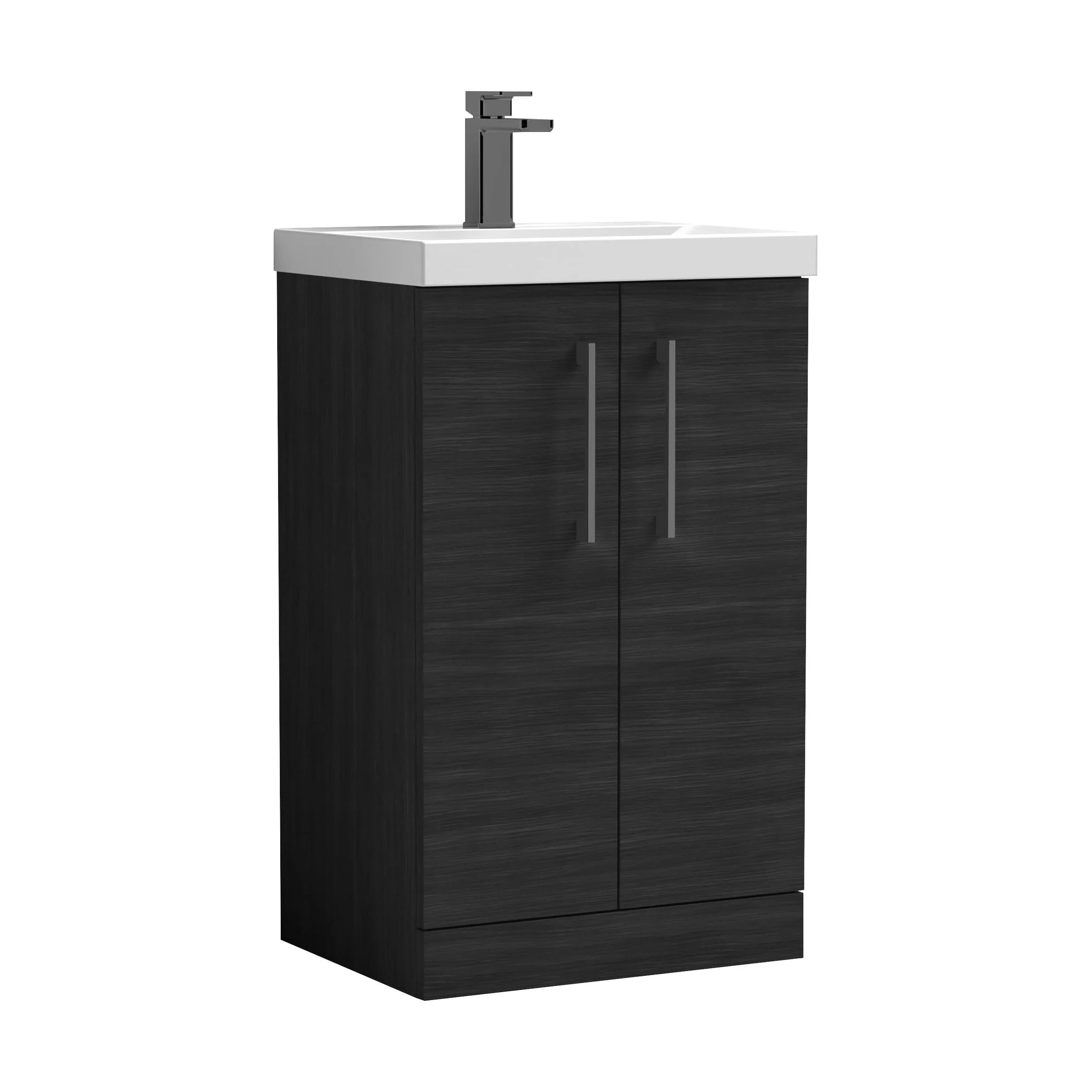 Floor Standing 2-Door Vanity & Mid-Edge Basin – Choice of Colour and Handle Finish - Image 34
