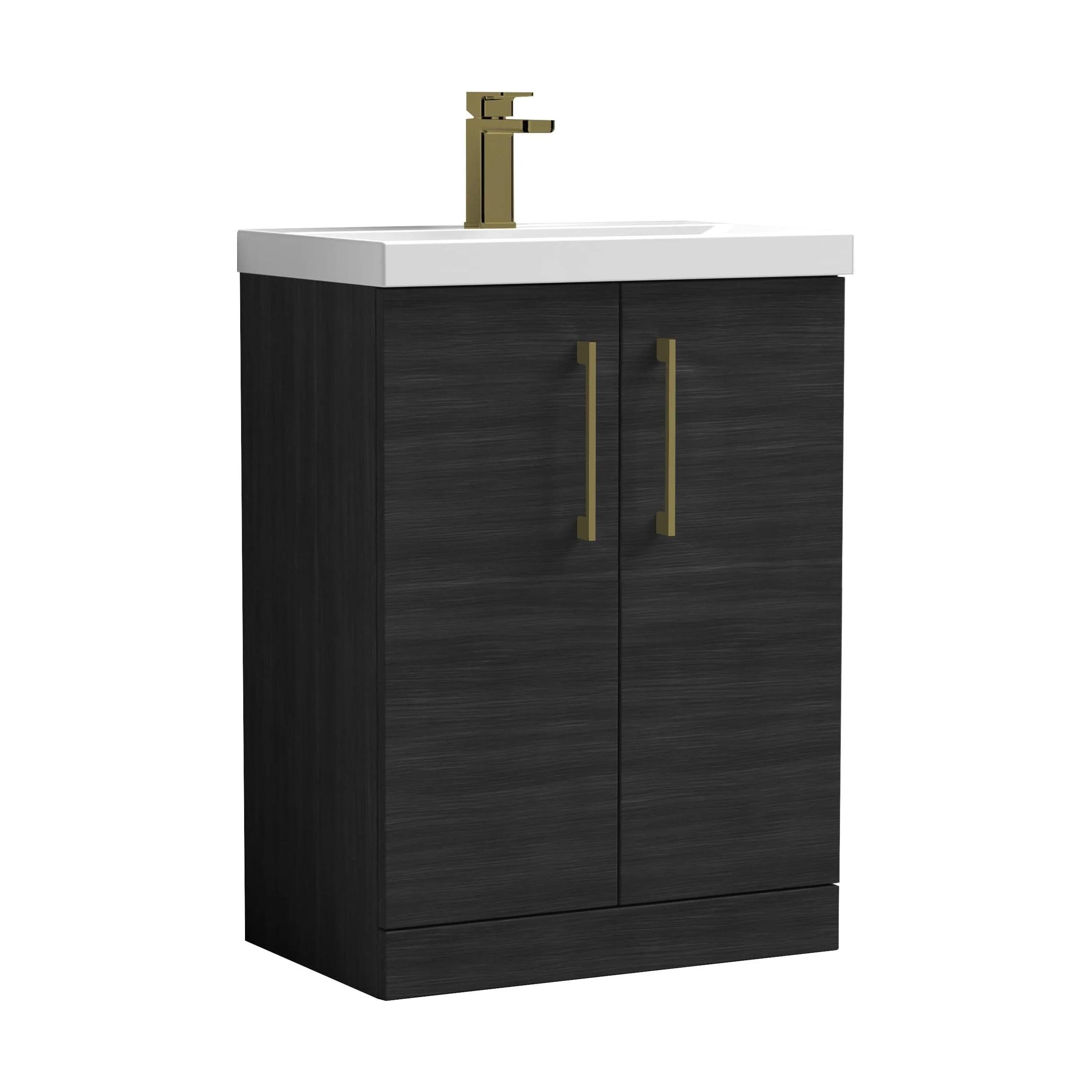 Floor Standing 2-Door Vanity & Mid-Edge Basin – Choice of Colour and Handle Finish - Image 35