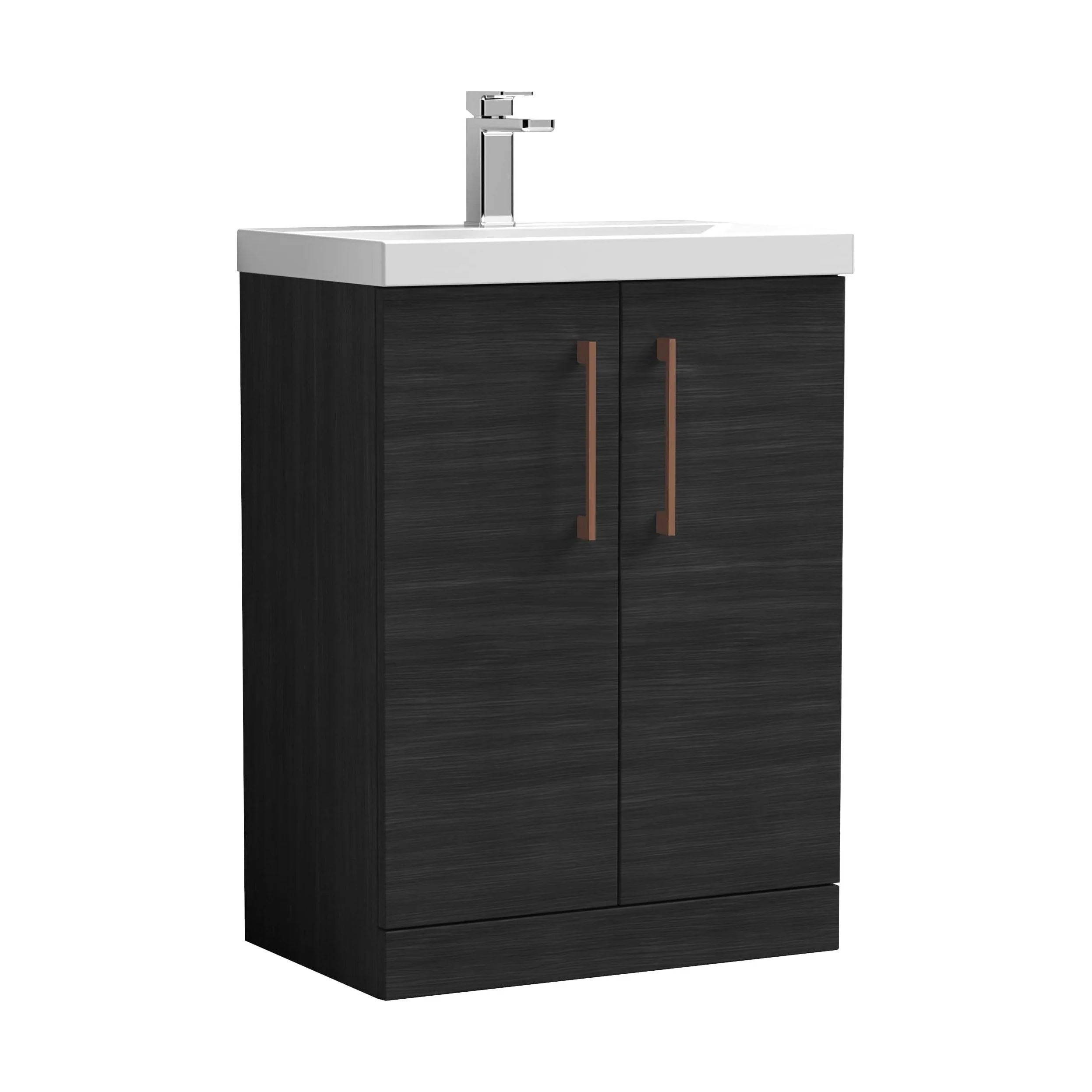 Floor Standing 2-Door Vanity & Mid-Edge Basin – Choice of Colour and Handle Finish - Image 37