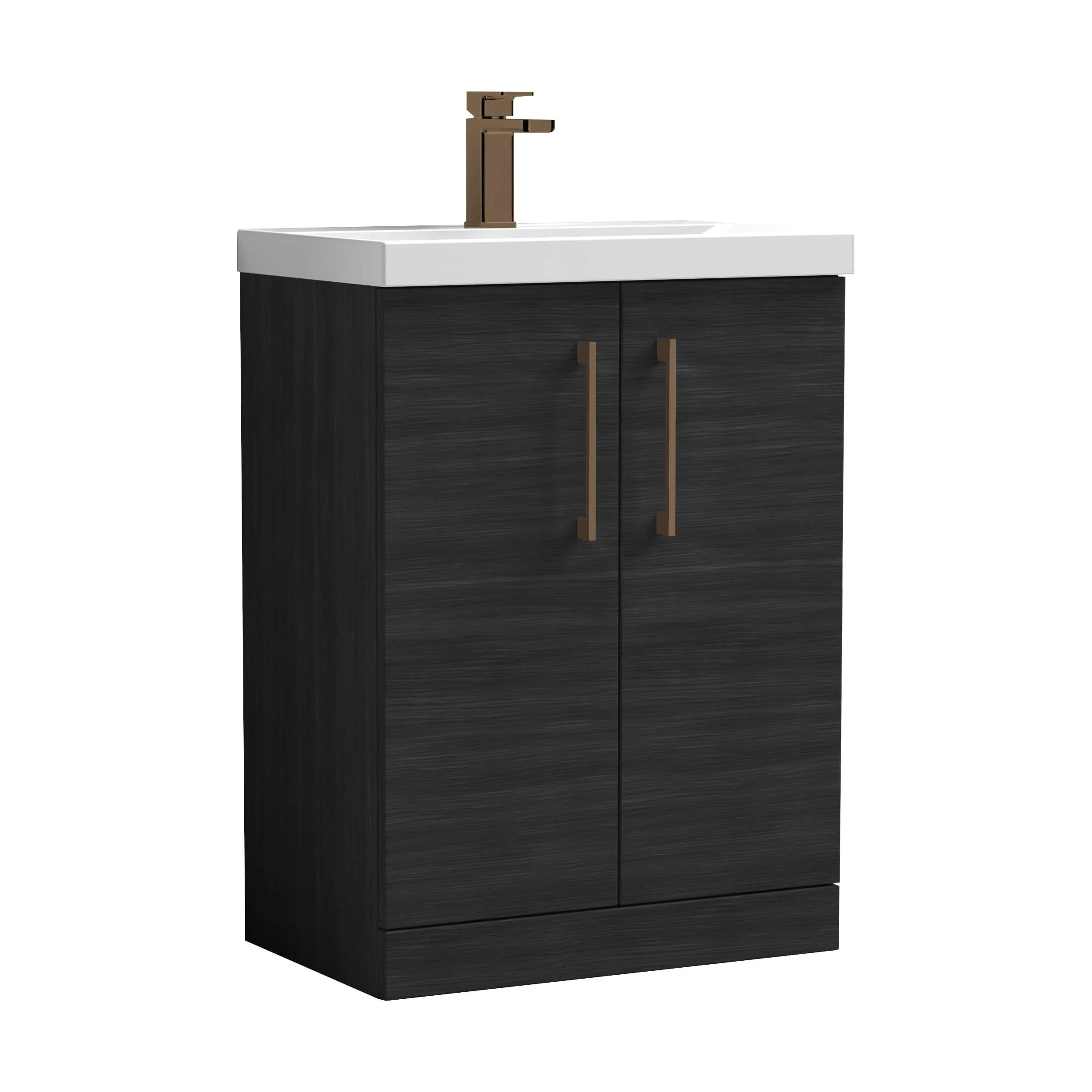 Floor Standing 2-Door Vanity & Mid-Edge Basin – Choice of Colour and Handle Finish - Image 39