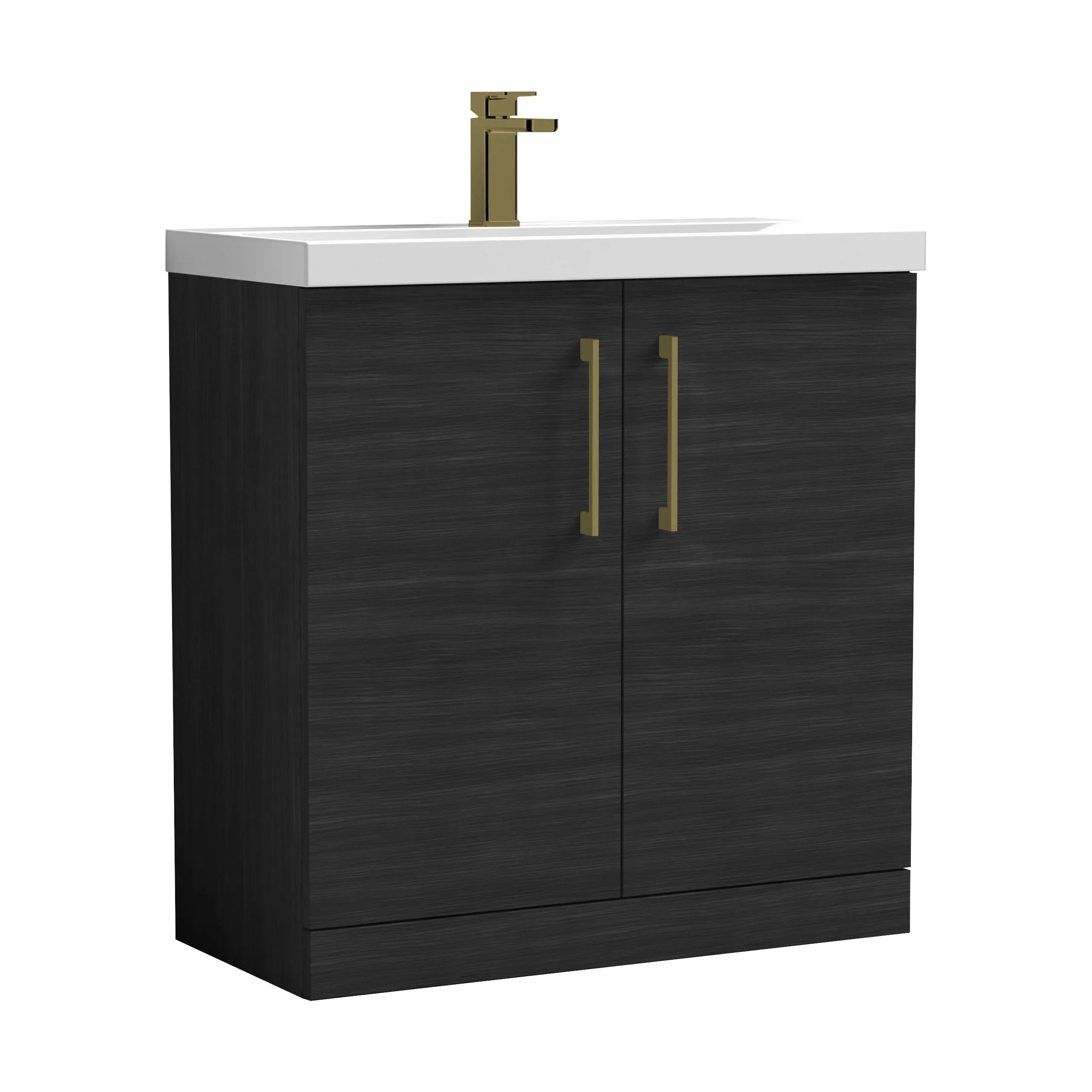 Floor Standing 2-Door Vanity & Mid-Edge Basin – Choice of Colour and Handle Finish - Image 40
