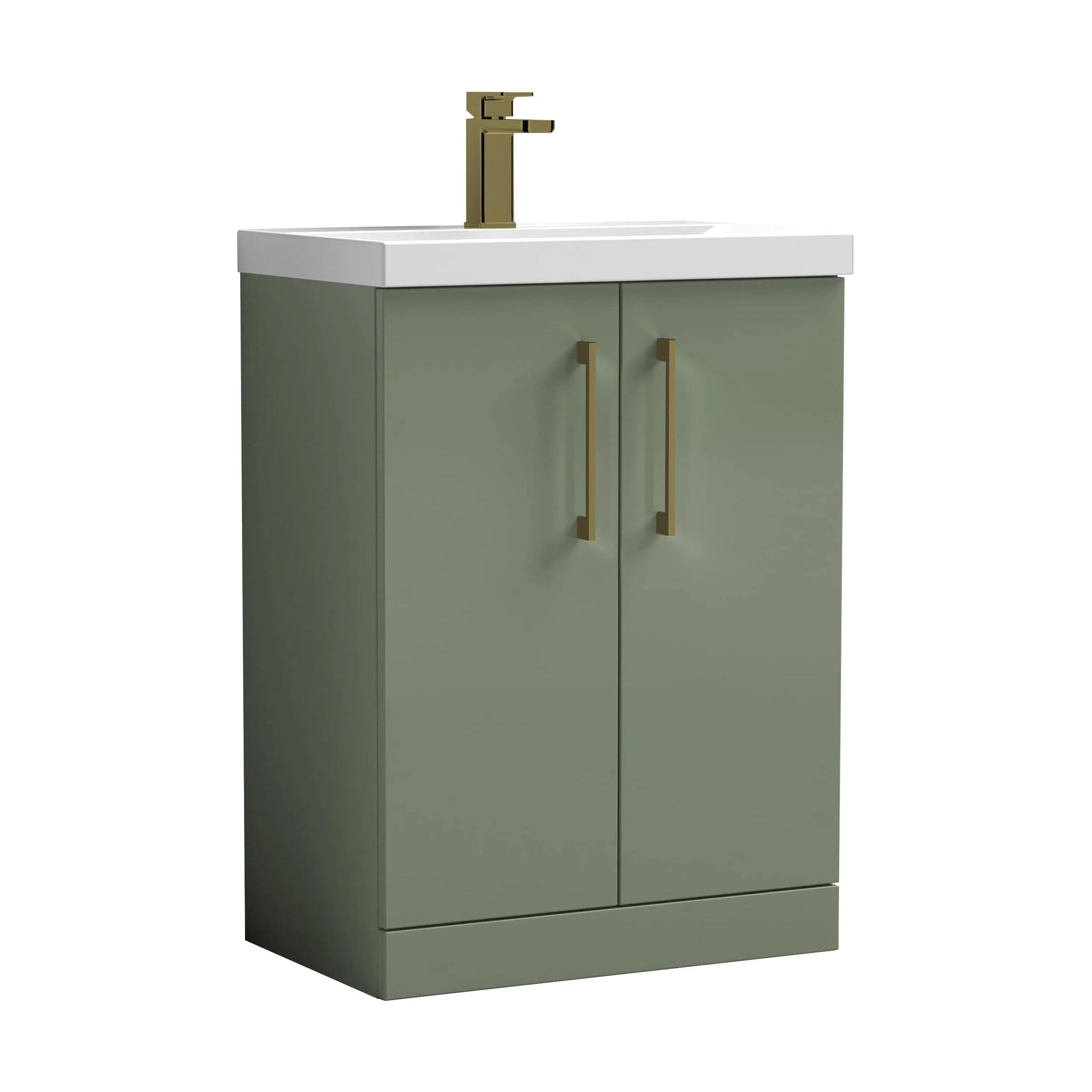 Floor Standing 2-Door Vanity & Mid-Edge Basin – Choice of Colour and Handle Finish - Image 48