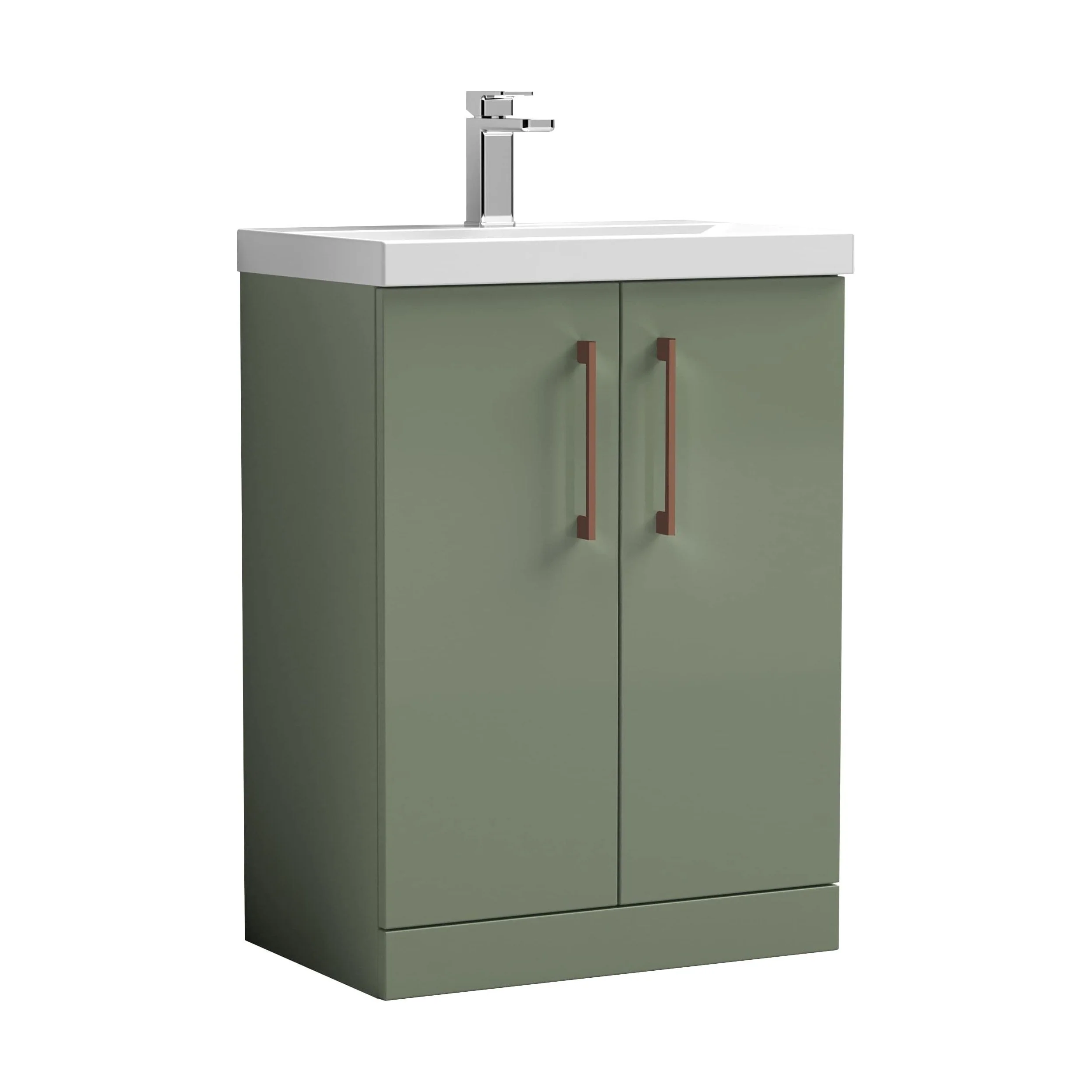 Floor Standing 2-Door Vanity & Mid-Edge Basin – Choice of Colour and Handle Finish - Image 50