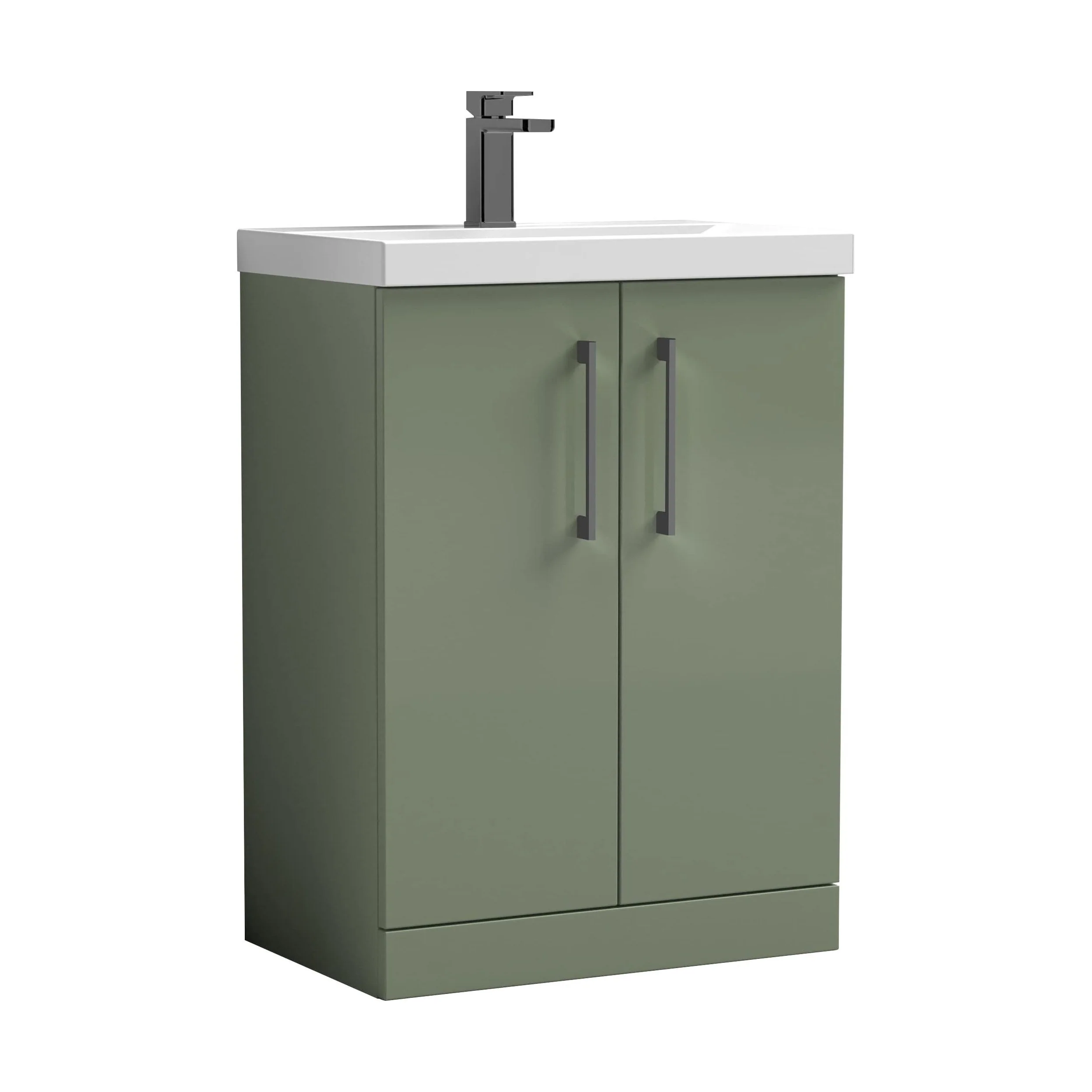 Floor Standing 2-Door Vanity & Mid-Edge Basin – Choice of Colour and Handle Finish - Image 51