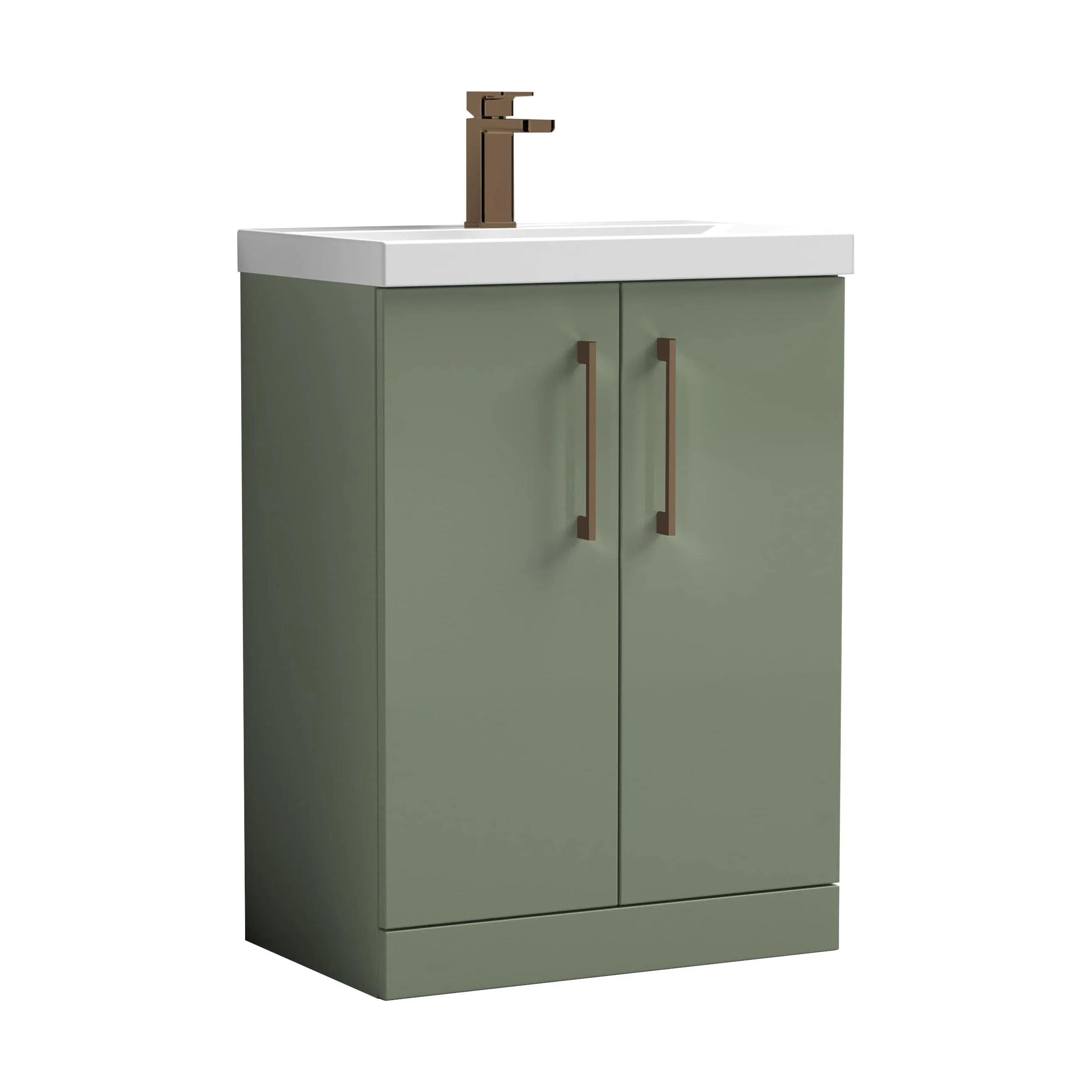 Floor Standing 2-Door Vanity & Mid-Edge Basin – Choice of Colour and Handle Finish - Image 52