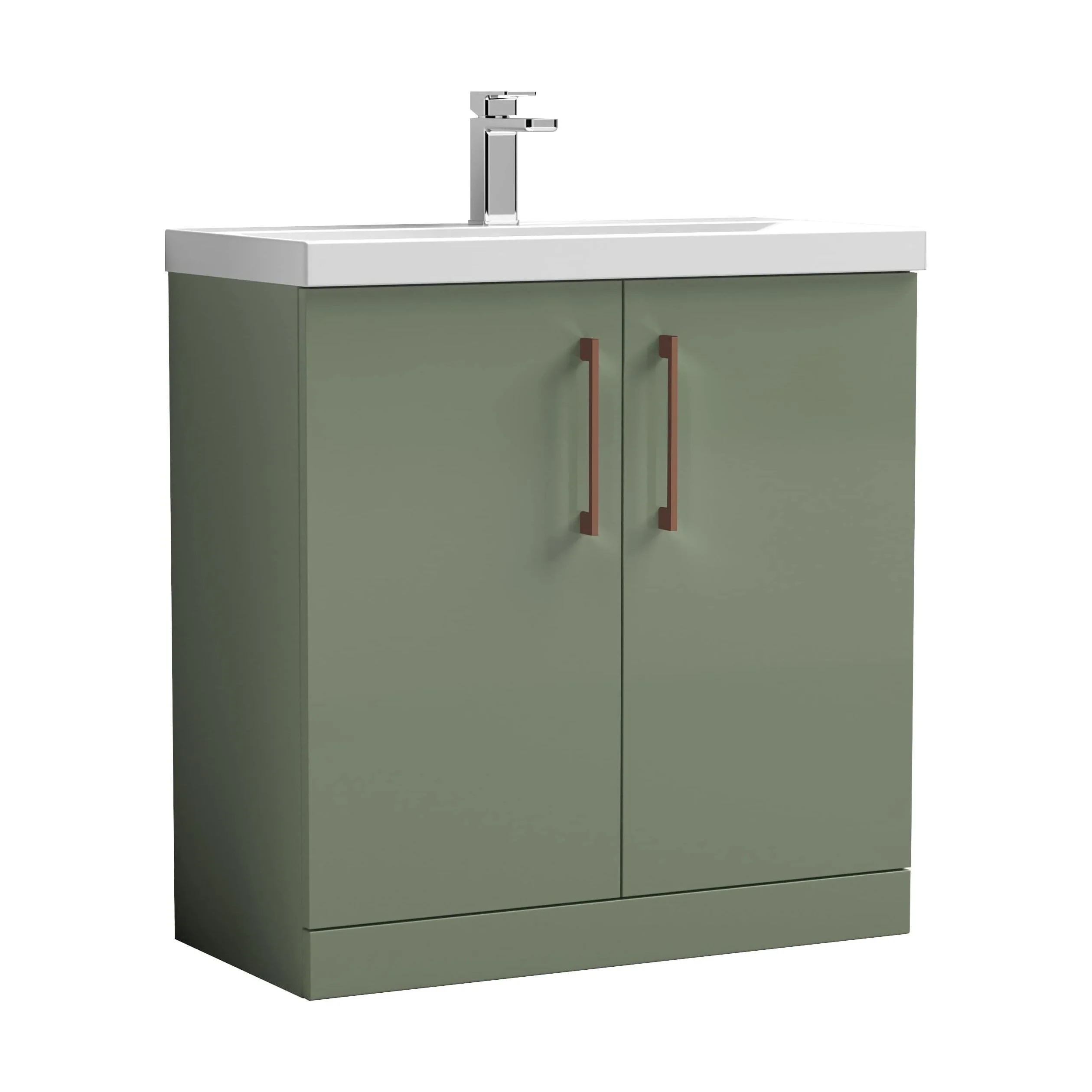 Floor Standing 2-Door Vanity & Mid-Edge Basin – Choice of Colour and Handle Finish - Image 55