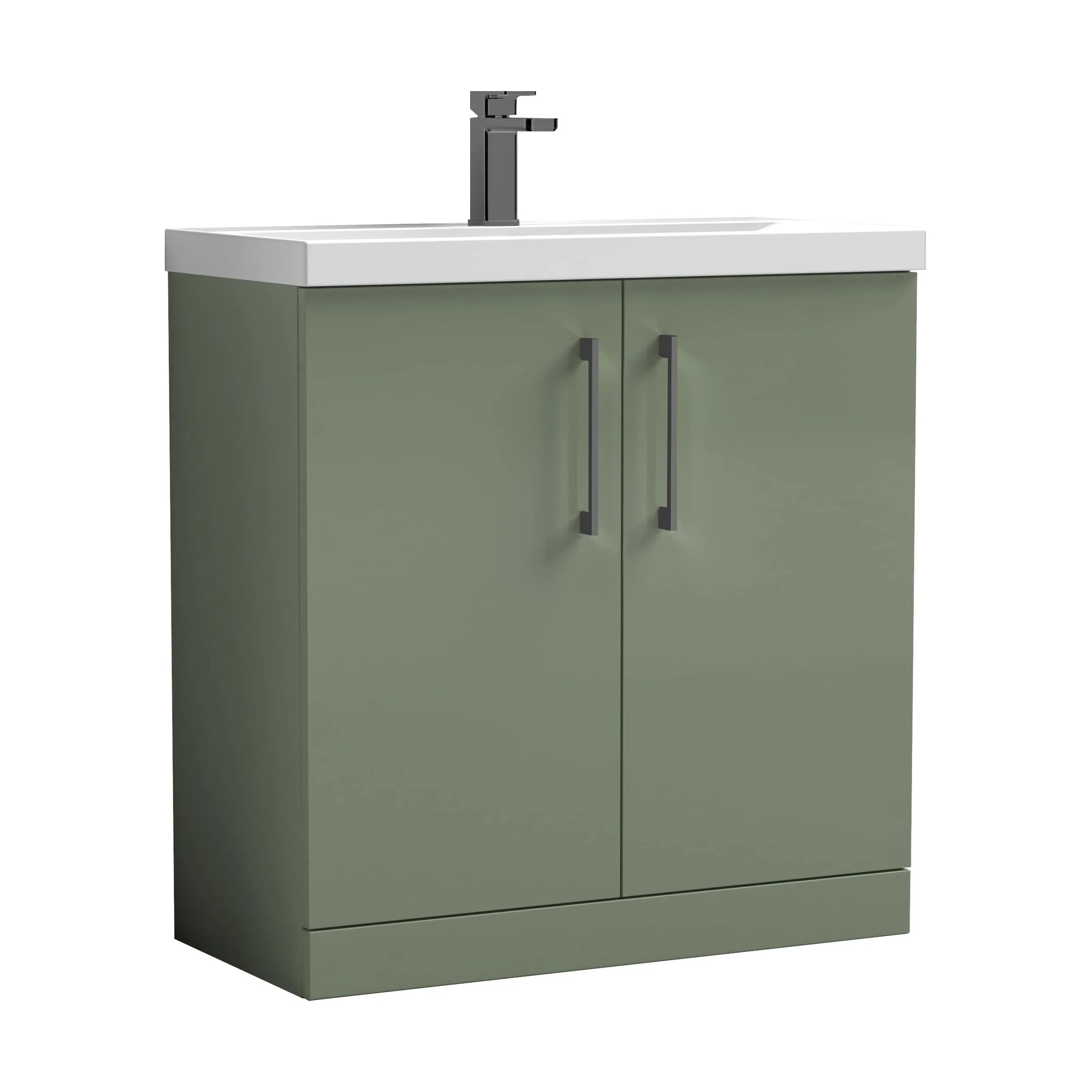 Floor Standing 2-Door Vanity & Mid-Edge Basin – Choice of Colour and Handle Finish - Image 56