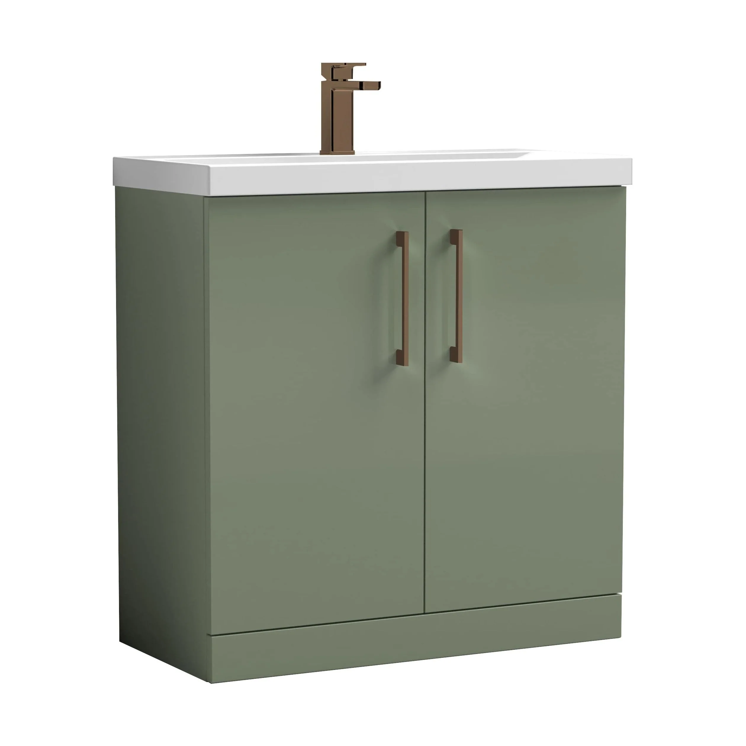 Floor Standing 2-Door Vanity & Mid-Edge Basin – Choice of Colour and Handle Finish - Image 57