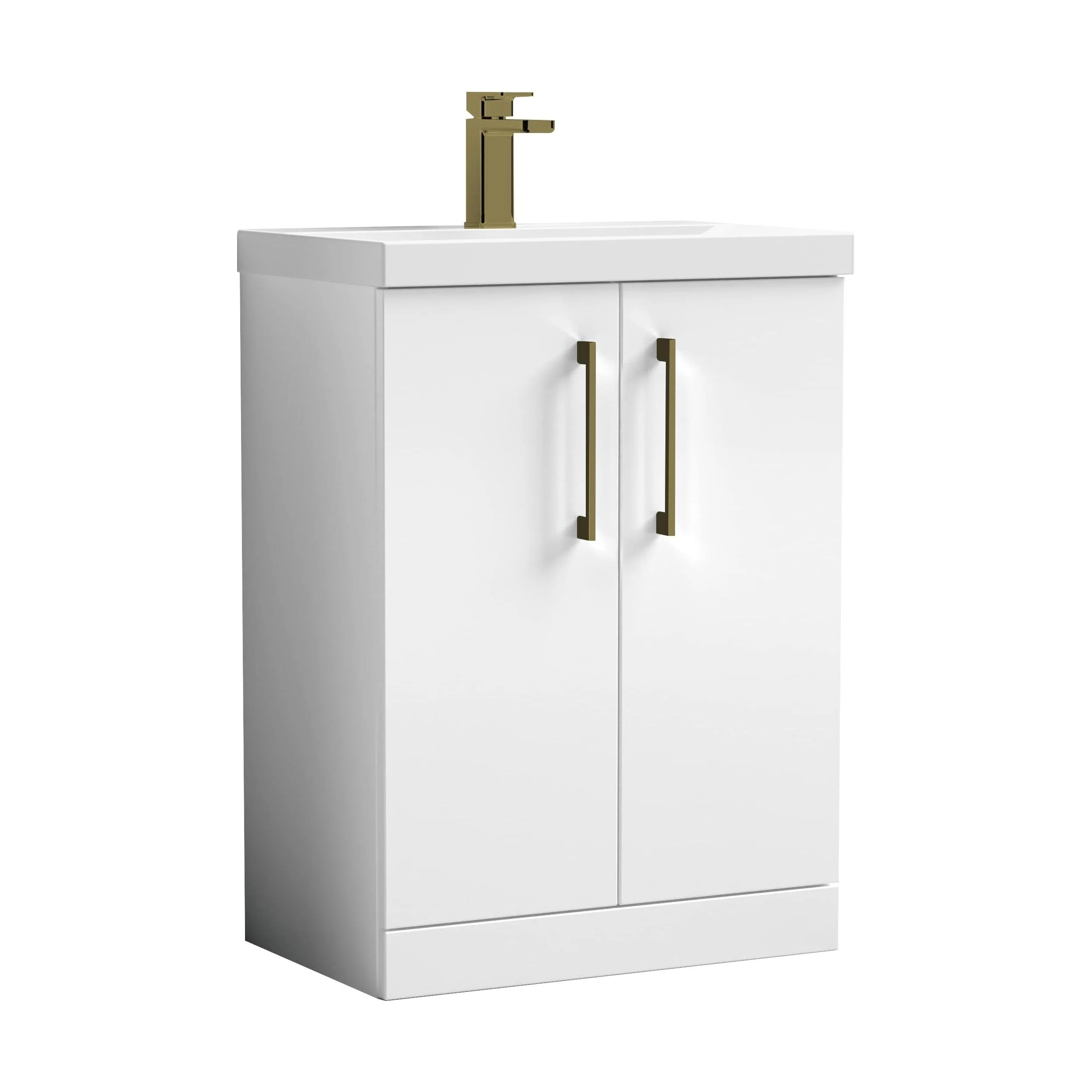 Floor Standing 2-Door Vanity & Mid-Edge Basin – Choice of Colour and Handle Finish - Image 6