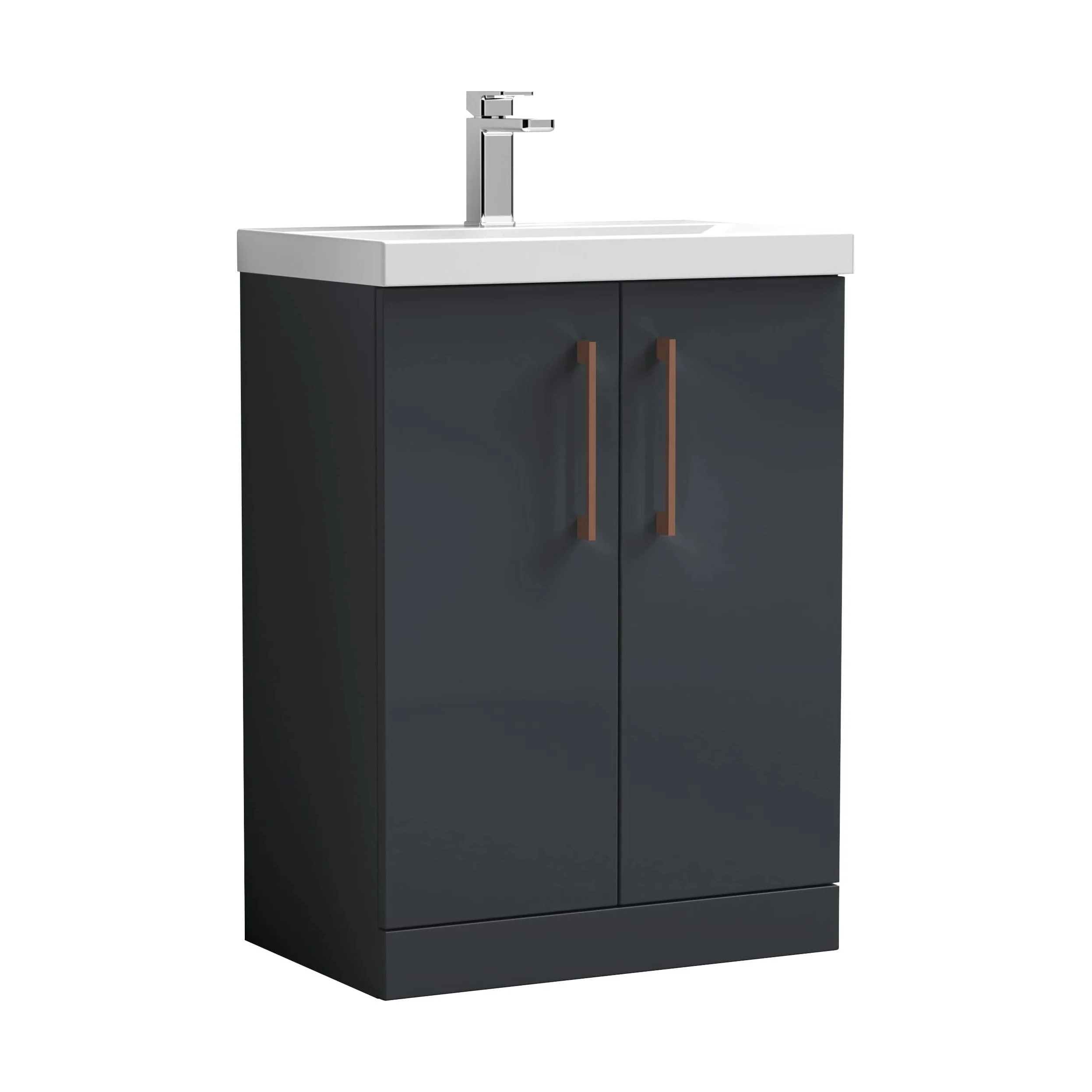 Floor Standing 2-Door Vanity & Mid-Edge Basin – Choice of Colour and Handle Finish - Image 65