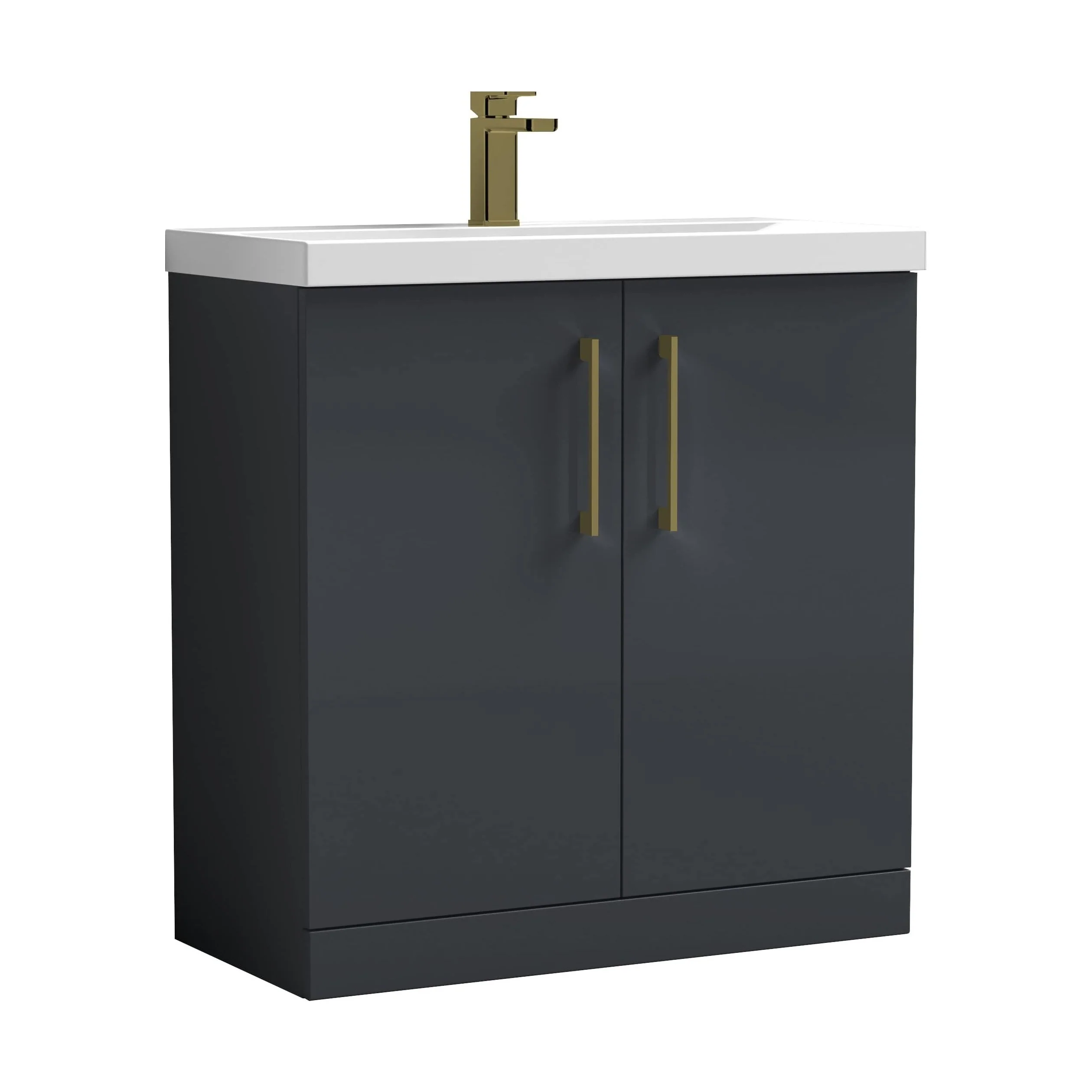 Floor Standing 2-Door Vanity & Mid-Edge Basin – Choice of Colour and Handle Finish - Image 68