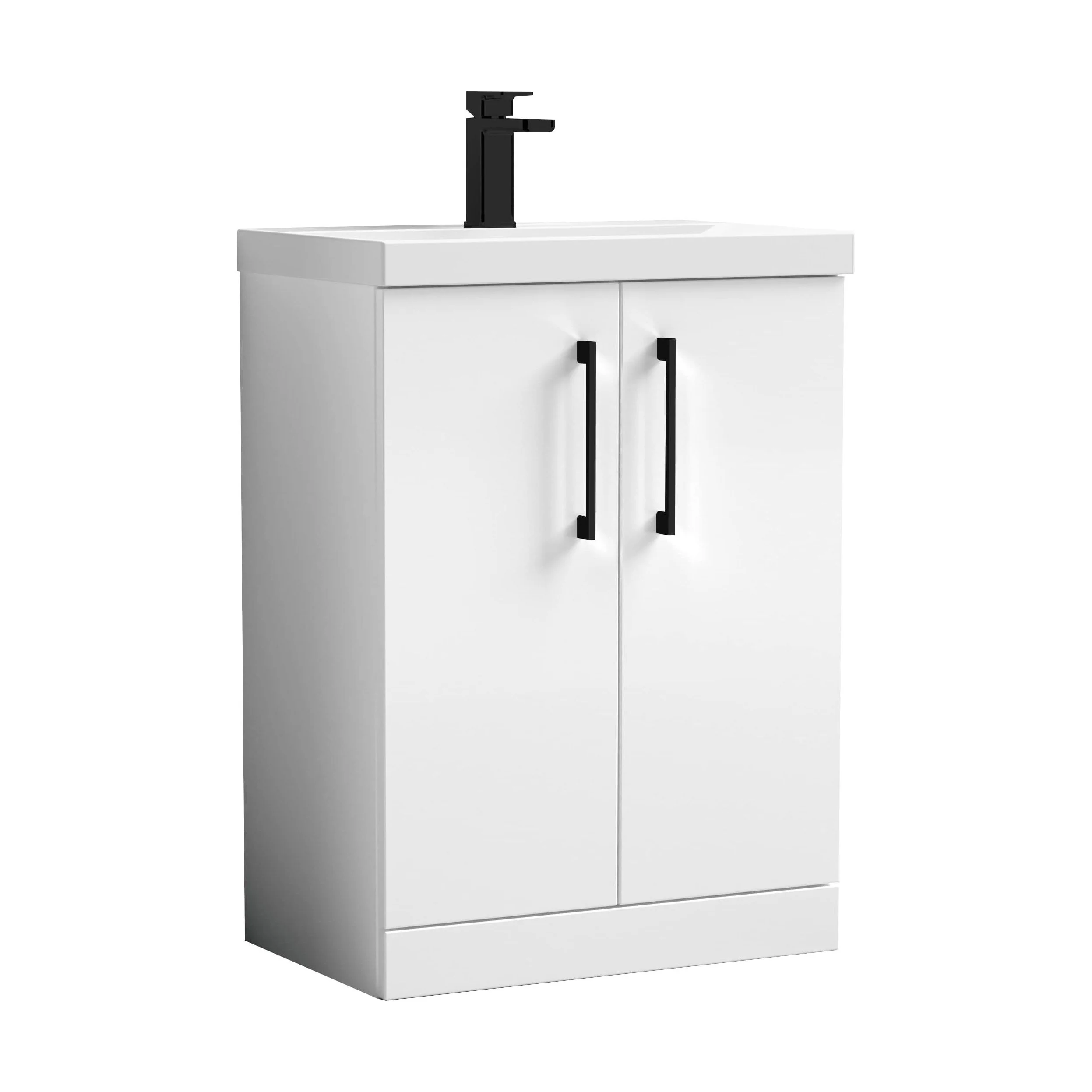 Floor Standing 2-Door Vanity & Mid-Edge Basin – Choice of Colour and Handle Finish - Image 7