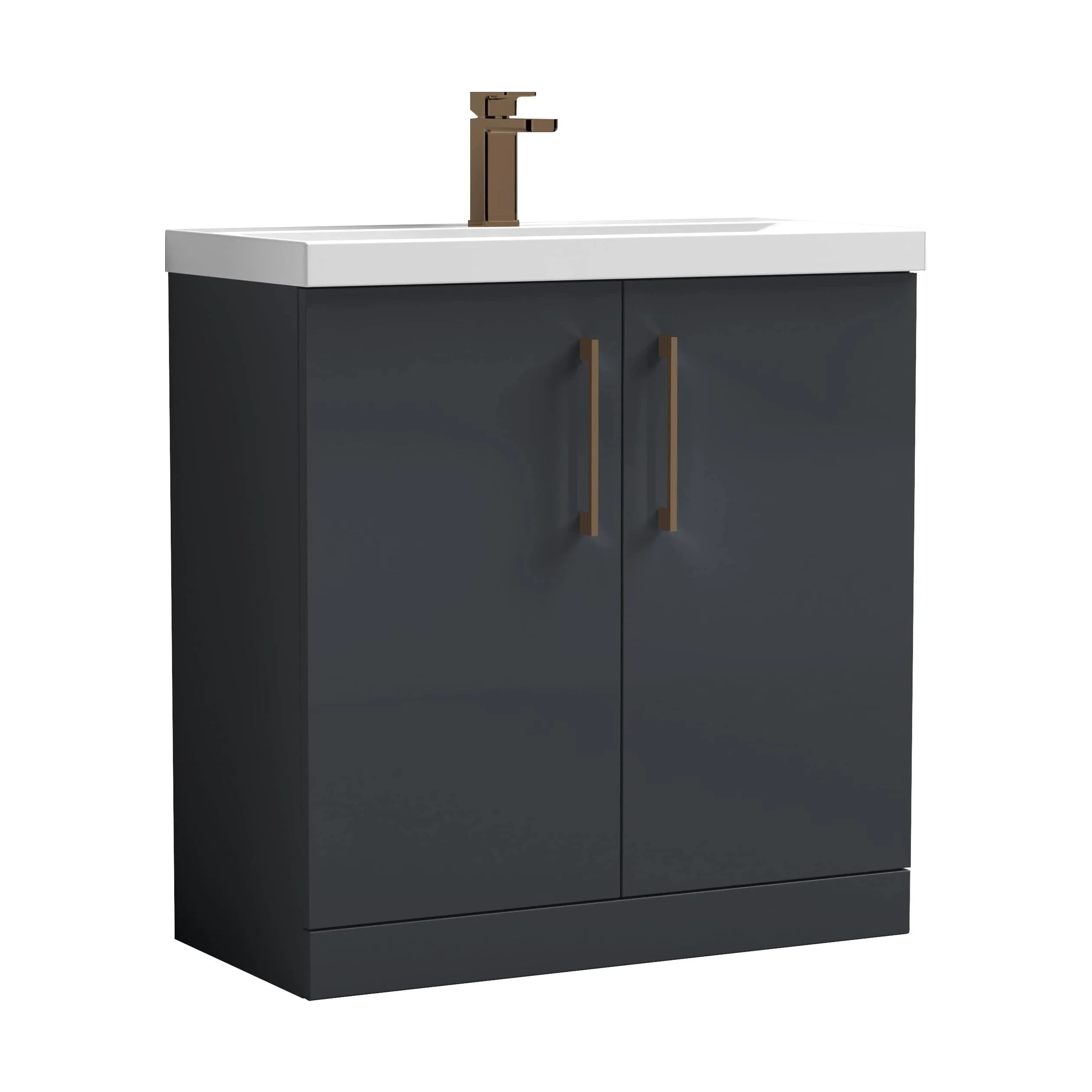 Floor Standing 2-Door Vanity & Mid-Edge Basin – Choice of Colour and Handle Finish - Image 72