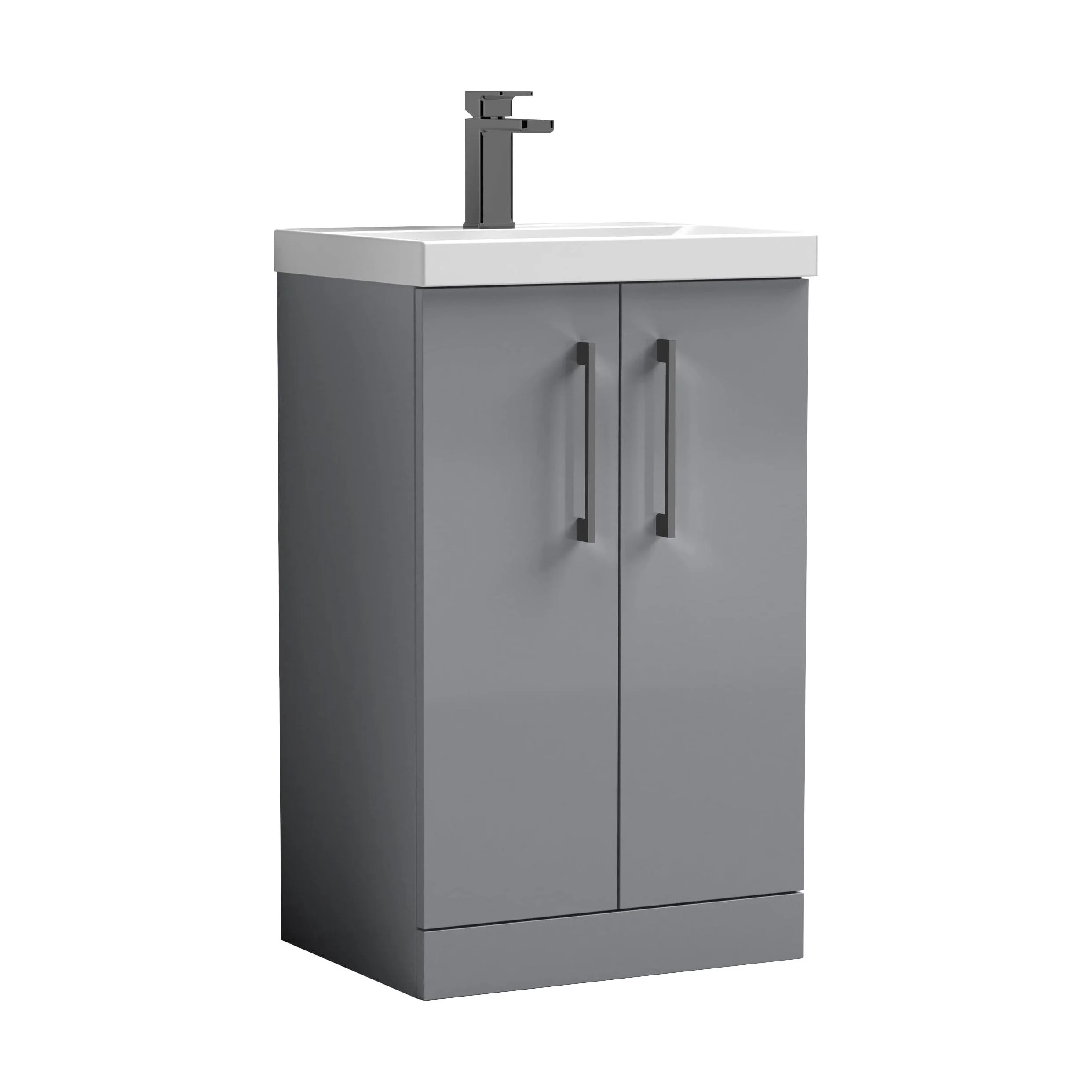 Floor Standing 2-Door Vanity & Mid-Edge Basin – Choice of Colour and Handle Finish - Image 76
