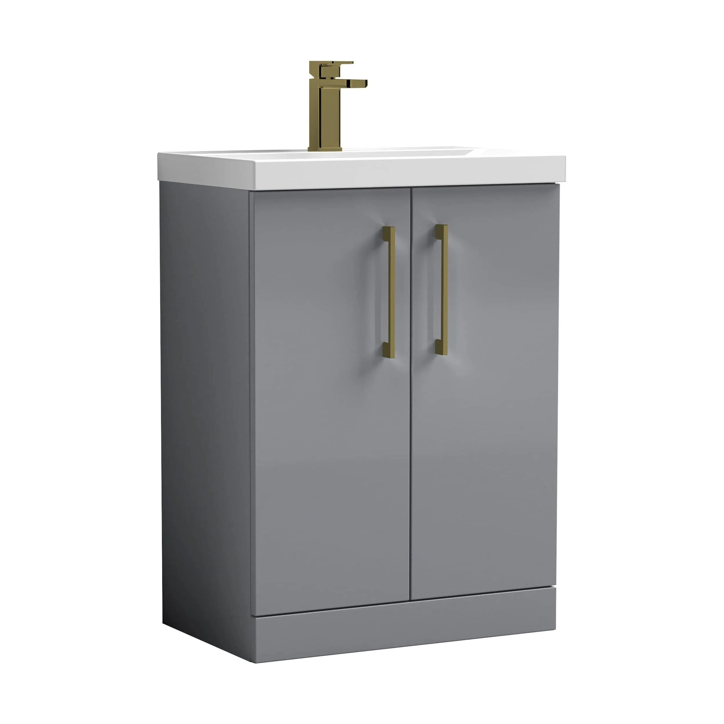 Floor Standing 2-Door Vanity & Mid-Edge Basin – Choice of Colour and Handle Finish - Image 78