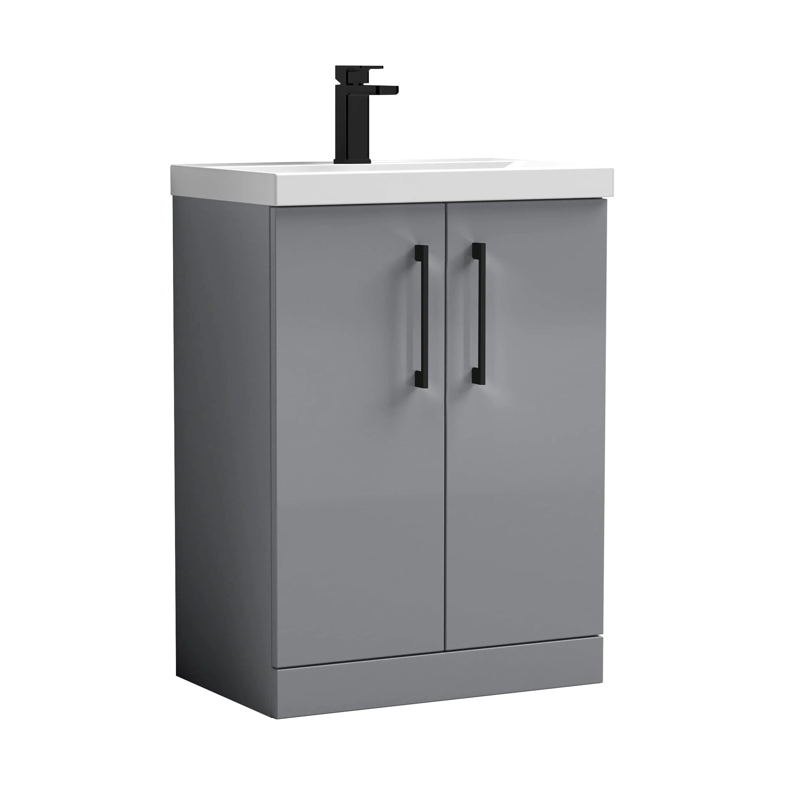 Floor Standing 2-Door Vanity & Mid-Edge Basin – Choice of Colour and Handle Finish - Image 79