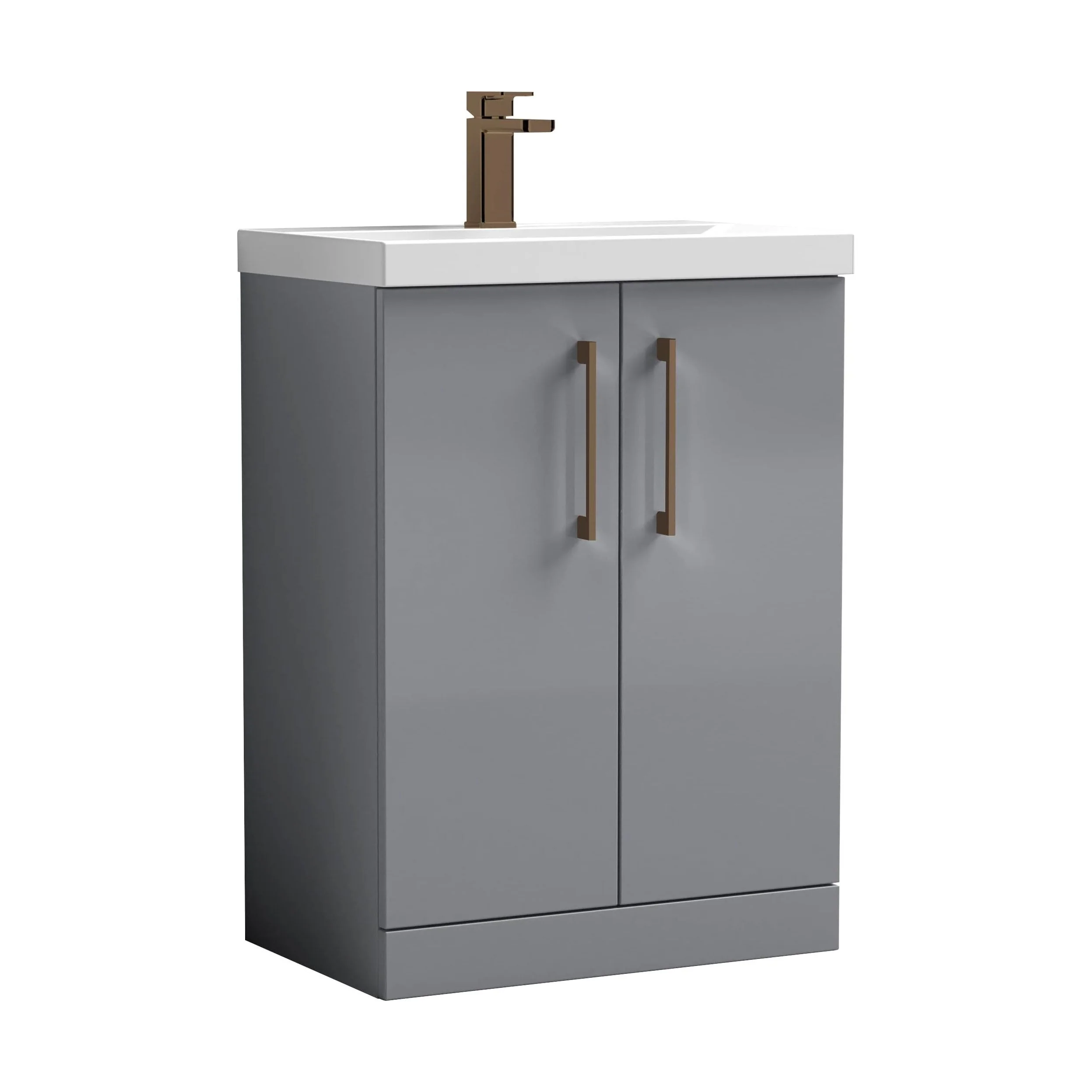 Floor Standing 2-Door Vanity & Mid-Edge Basin – Choice of Colour and Handle Finish - Image 82
