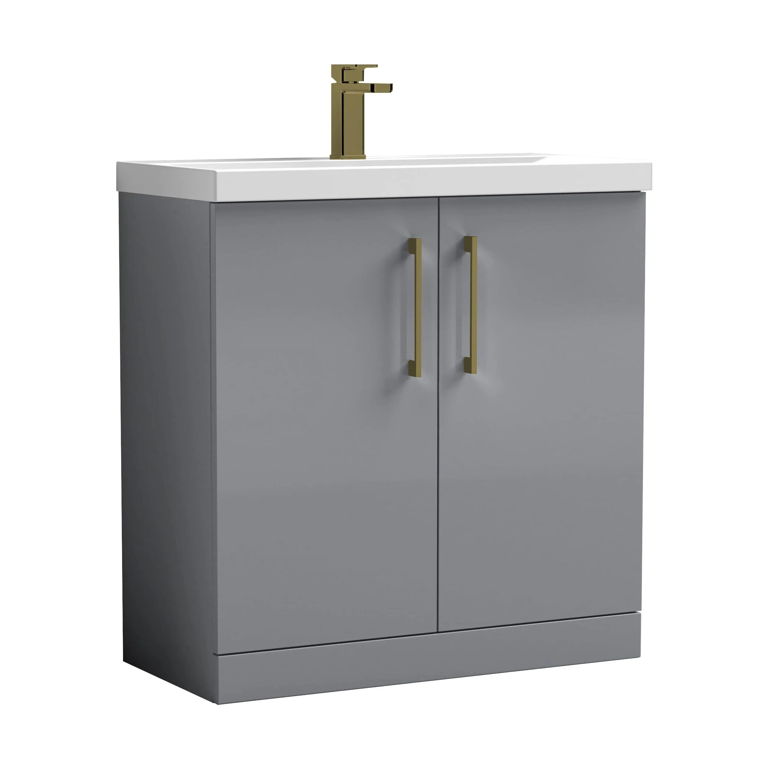Floor Standing 2-Door Vanity & Mid-Edge Basin – Choice of Colour and Handle Finish - Image 83