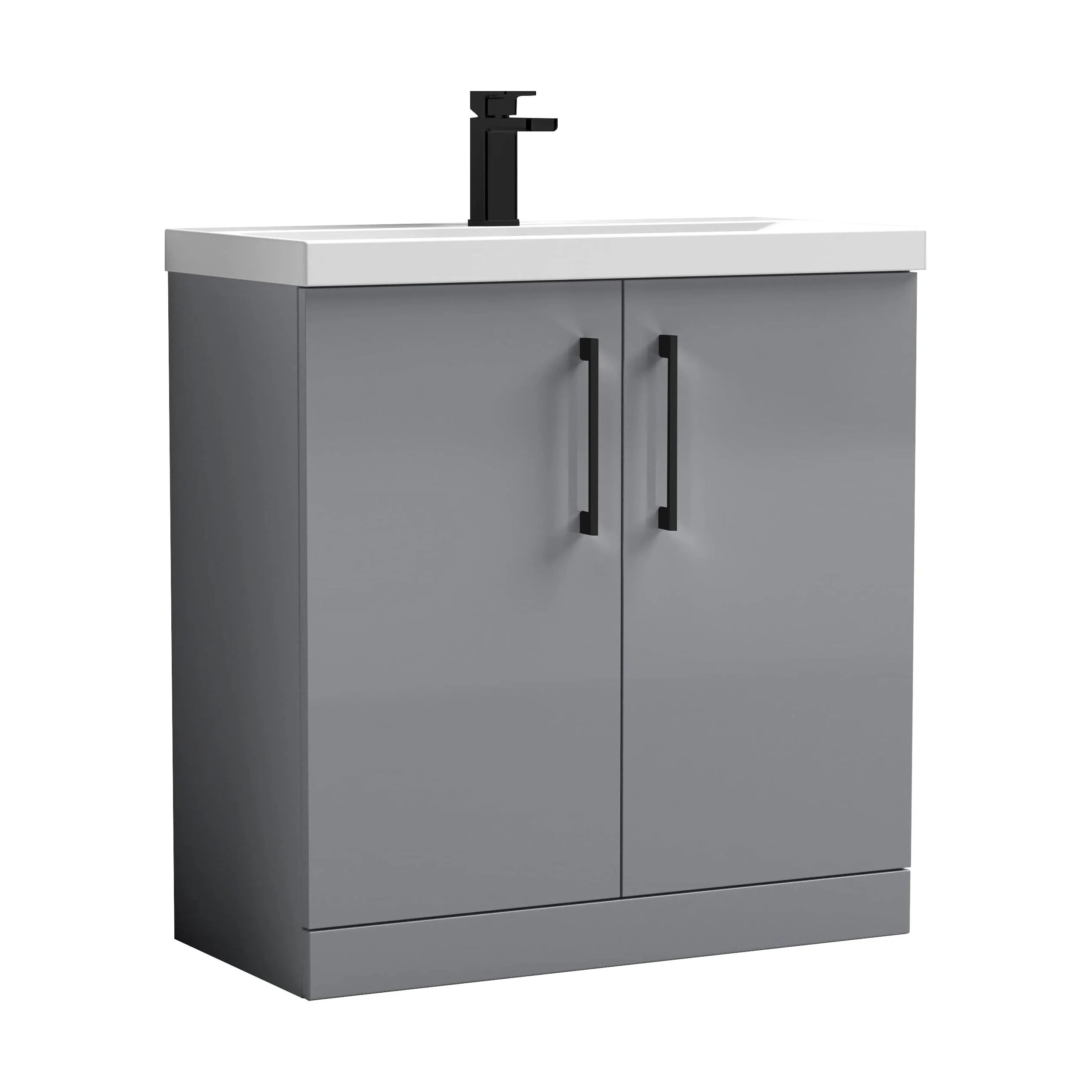 Floor Standing 2-Door Vanity & Mid-Edge Basin – Choice of Colour and Handle Finish - Image 84