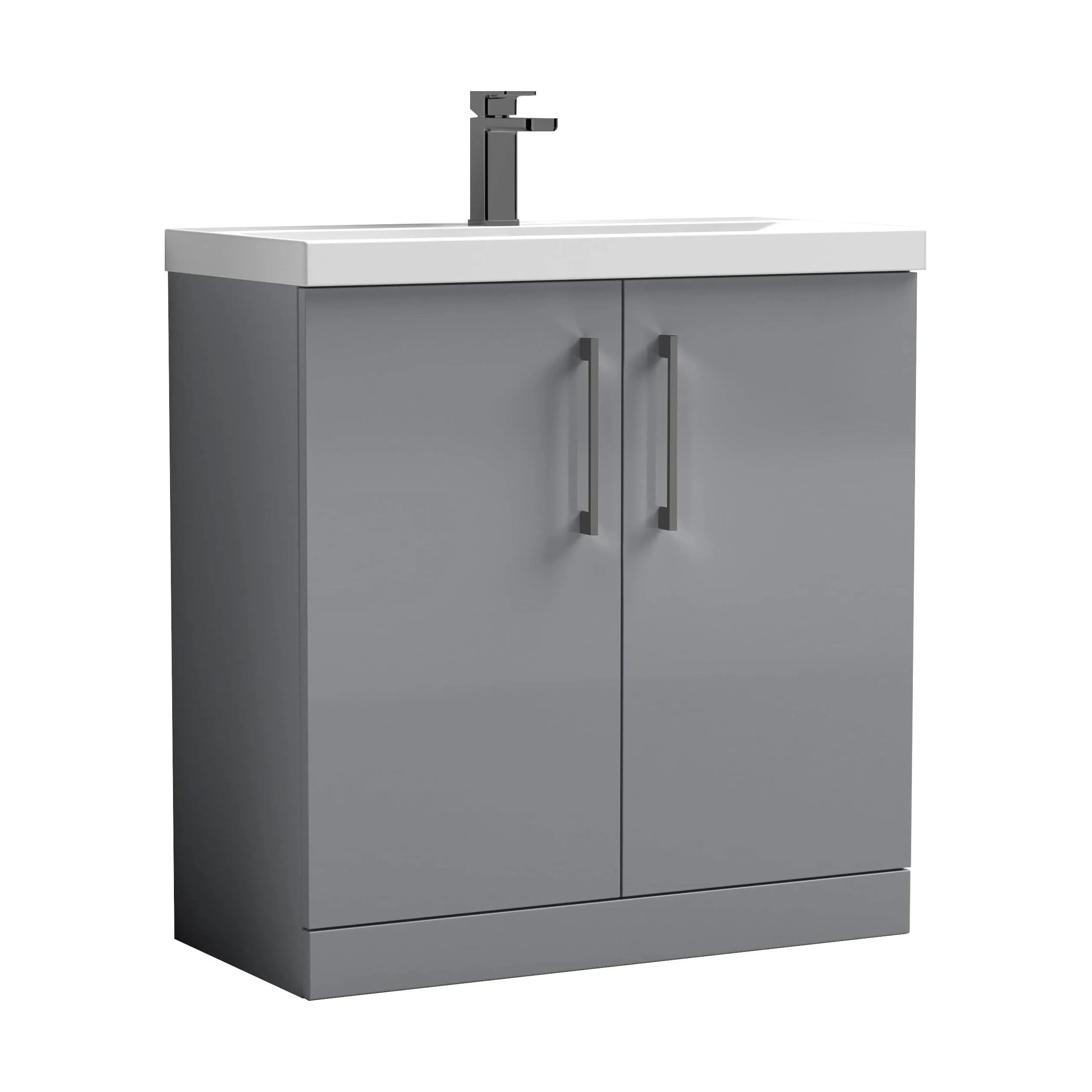 Floor Standing 2-Door Vanity & Mid-Edge Basin – Choice of Colour and Handle Finish - Image 86