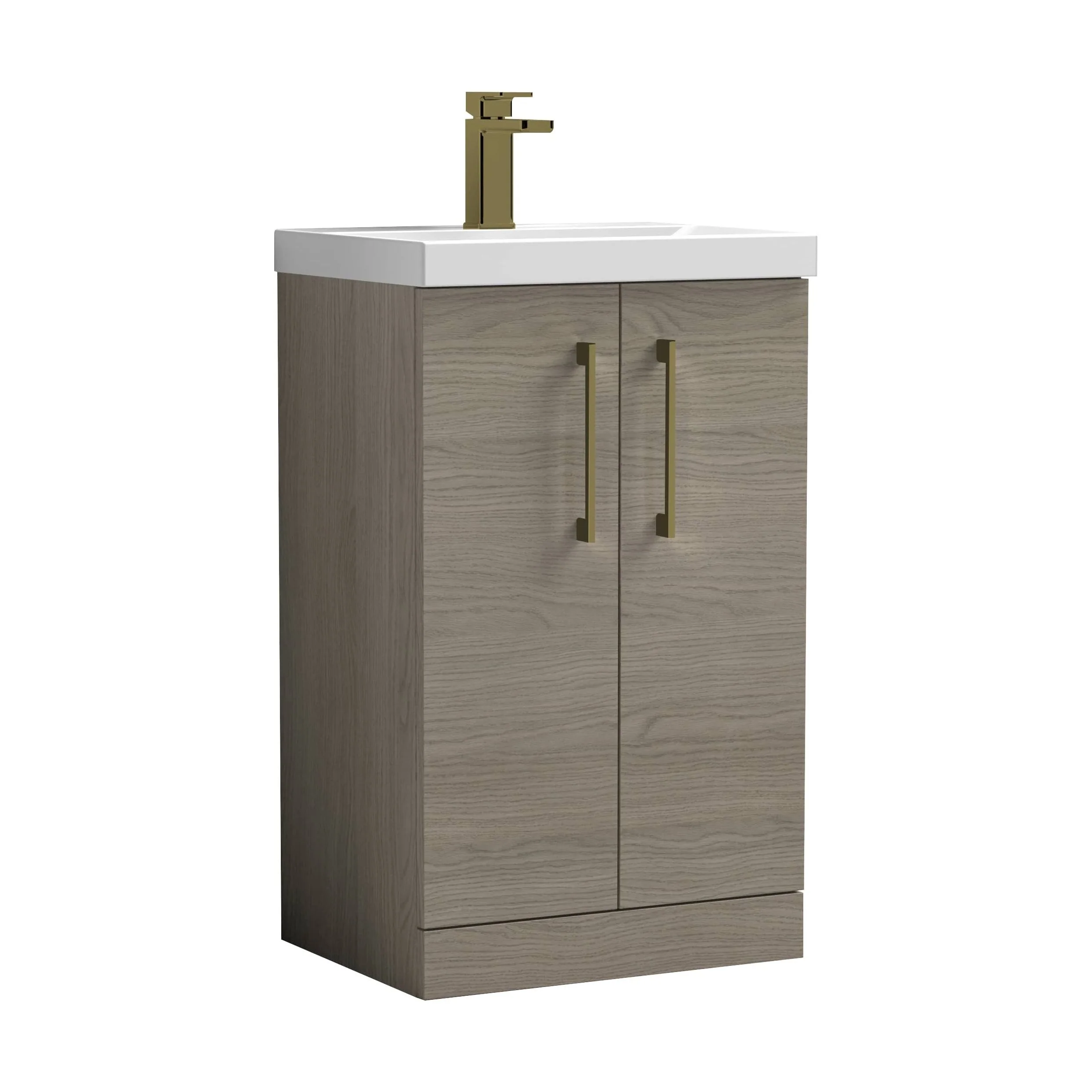 Floor Standing 2-Door Vanity & Mid-Edge Basin – Choice of Colour and Handle Finish - Image 88