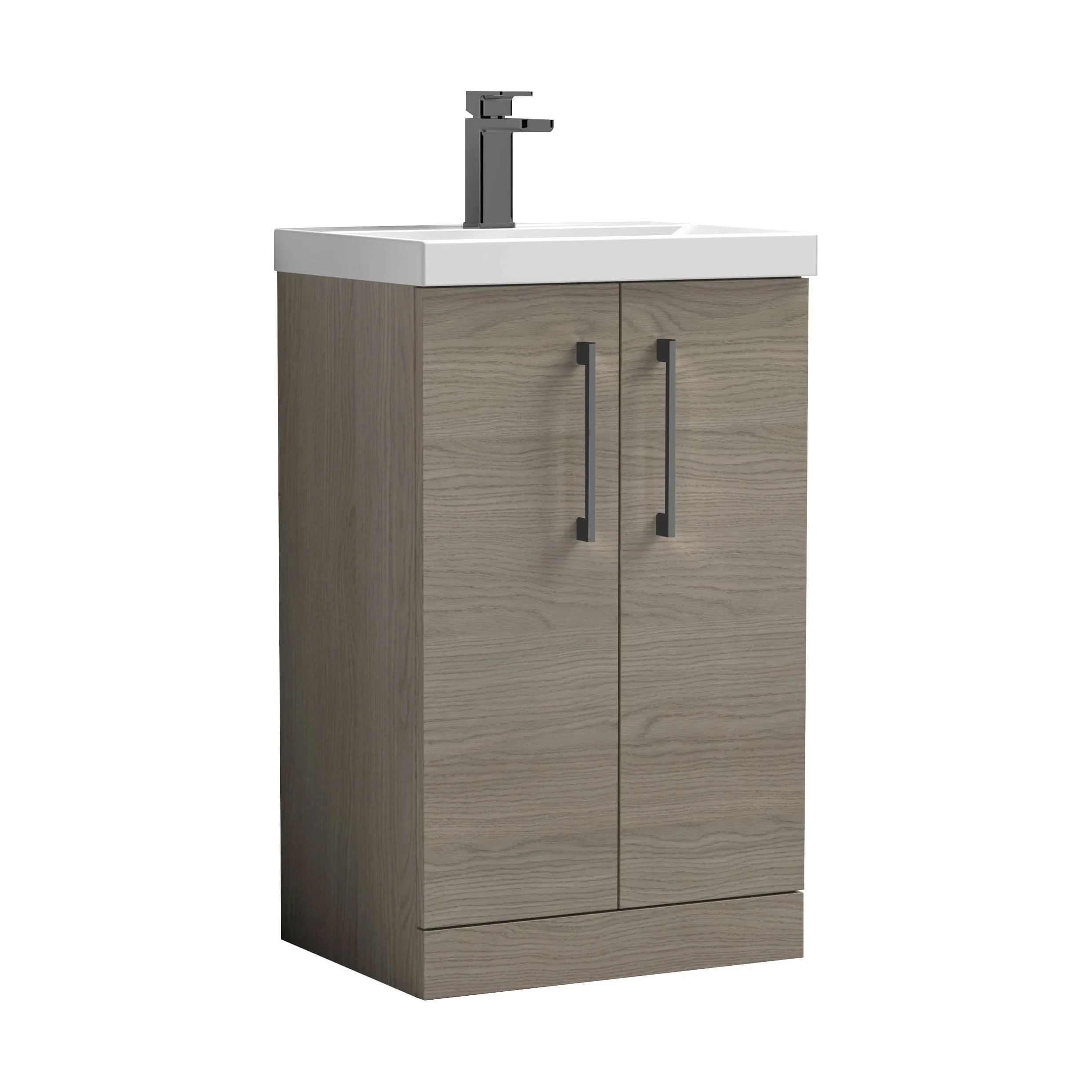 Floor Standing 2-Door Vanity & Mid-Edge Basin – Choice of Colour and Handle Finish - Image 91