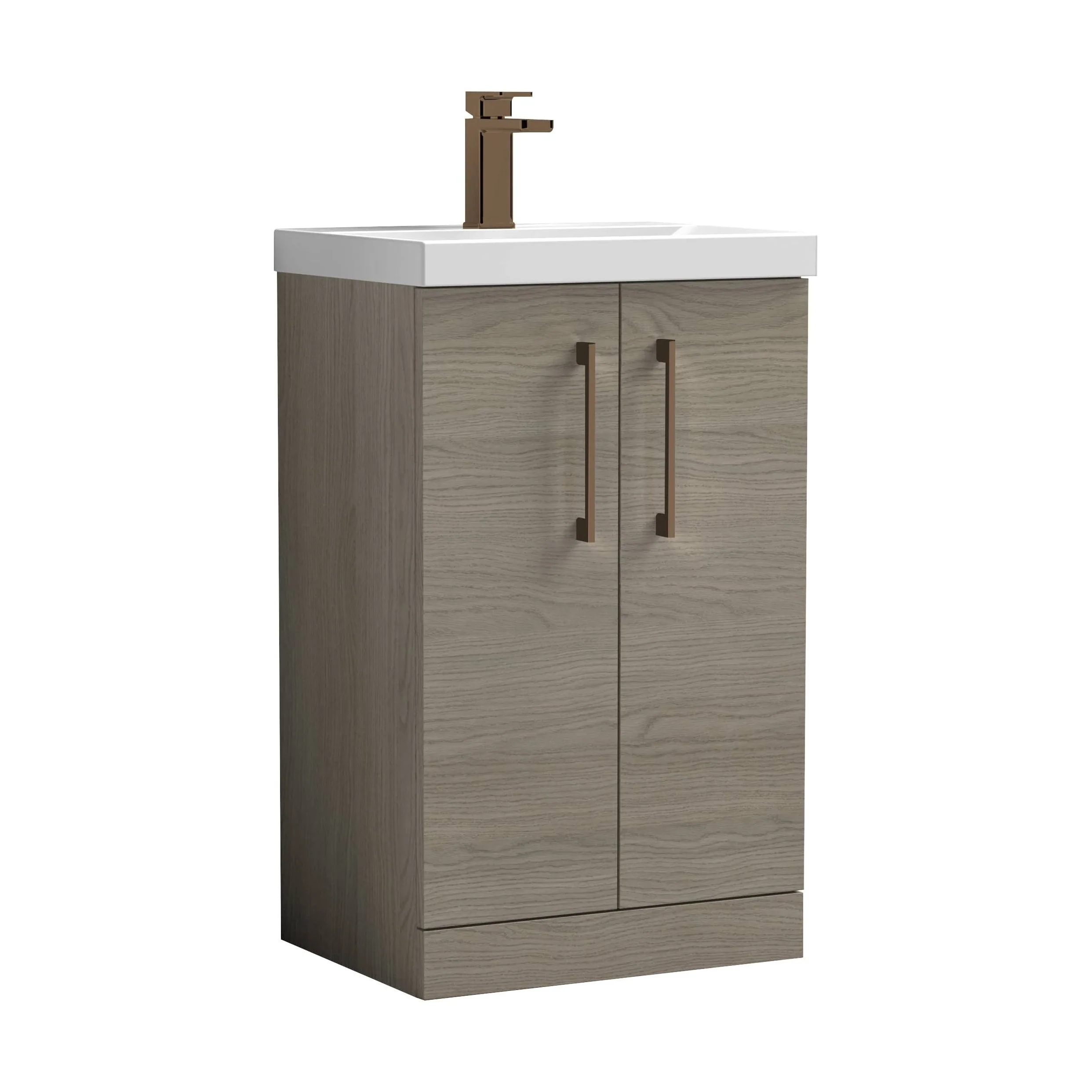 Floor Standing 2-Door Vanity & Mid-Edge Basin – Choice of Colour and Handle Finish - Image 92