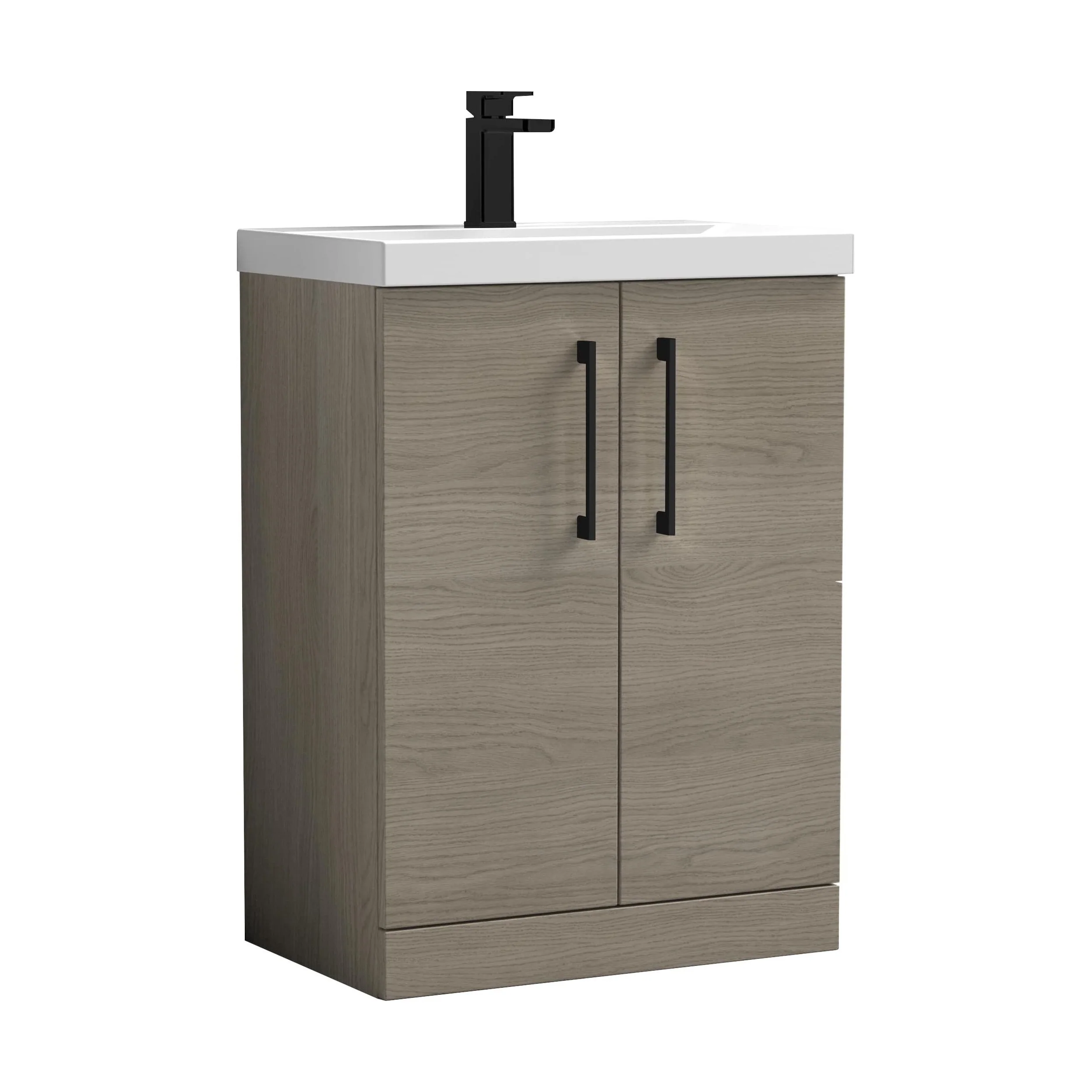 Floor Standing 2-Door Vanity & Mid-Edge Basin – Choice of Colour and Handle Finish - Image 94