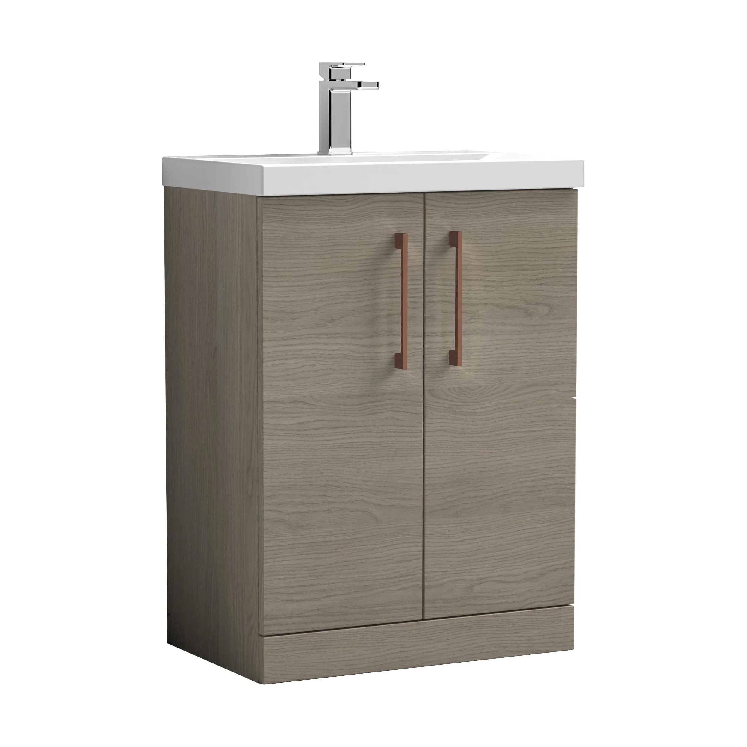 Floor Standing 2-Door Vanity & Mid-Edge Basin – Choice of Colour and Handle Finish - Image 95