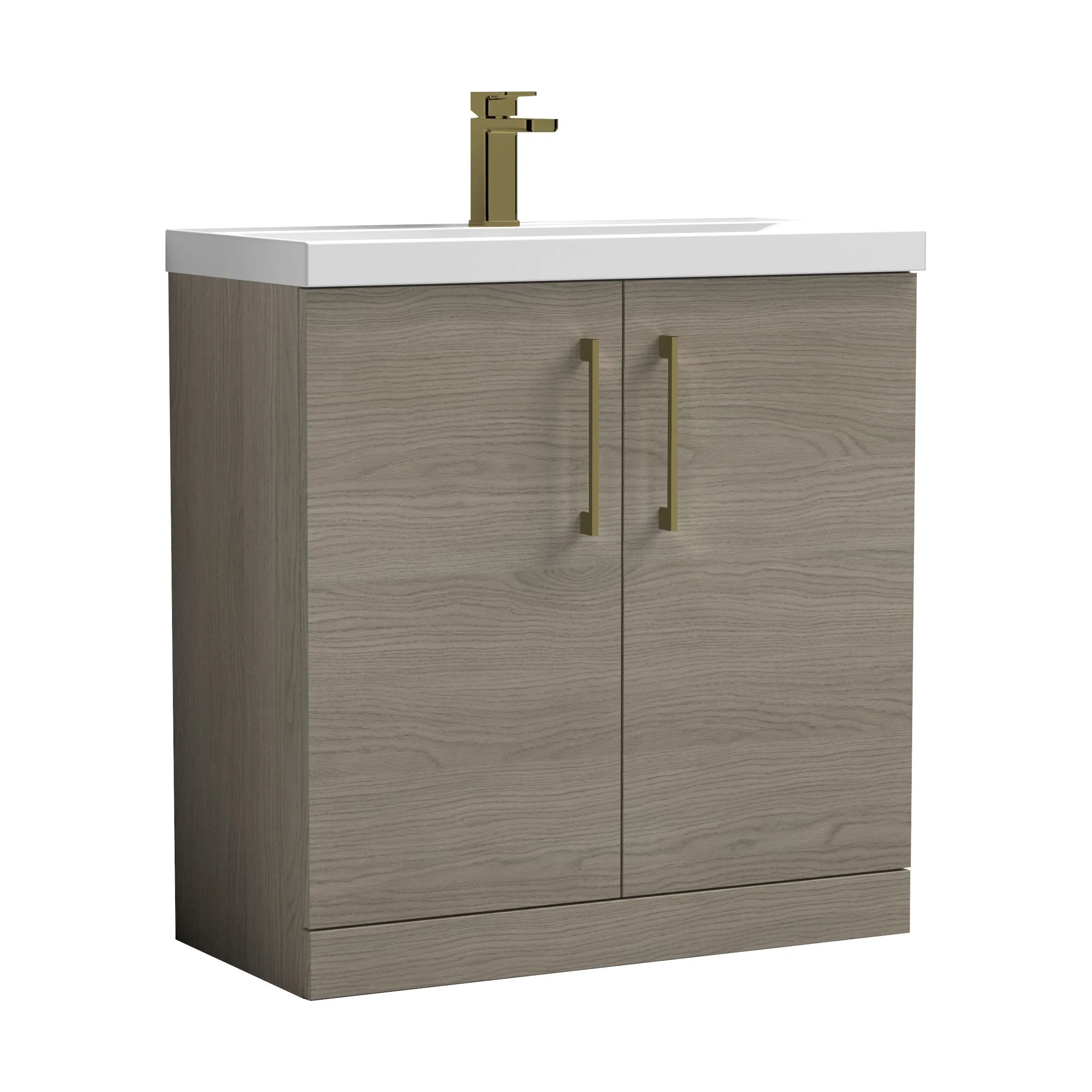 Floor Standing 2-Door Vanity & Mid-Edge Basin – Choice of Colour and Handle Finish - Image 98