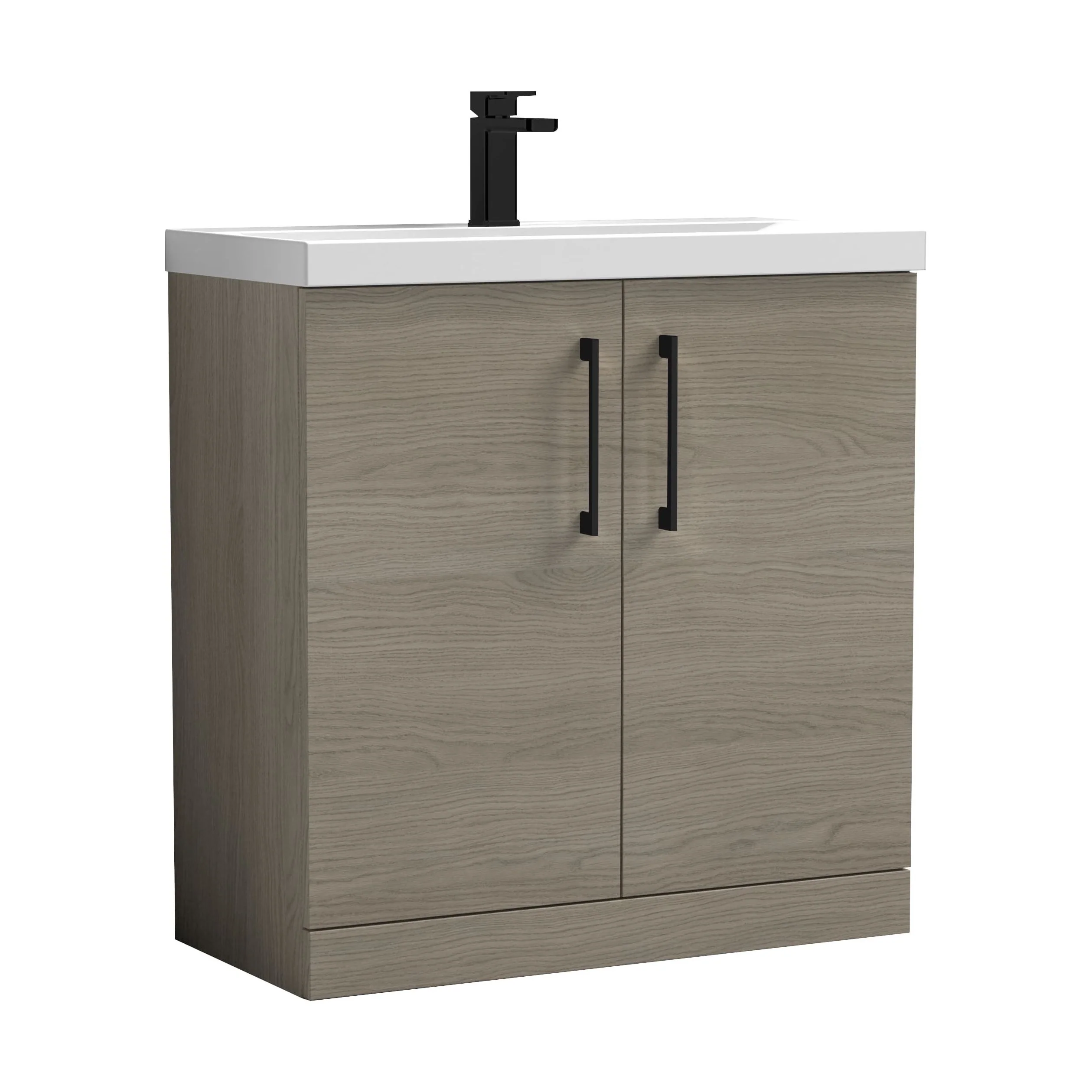 Floor Standing 2-Door Vanity & Mid-Edge Basin – Choice of Colour and Handle Finish - Image 99
