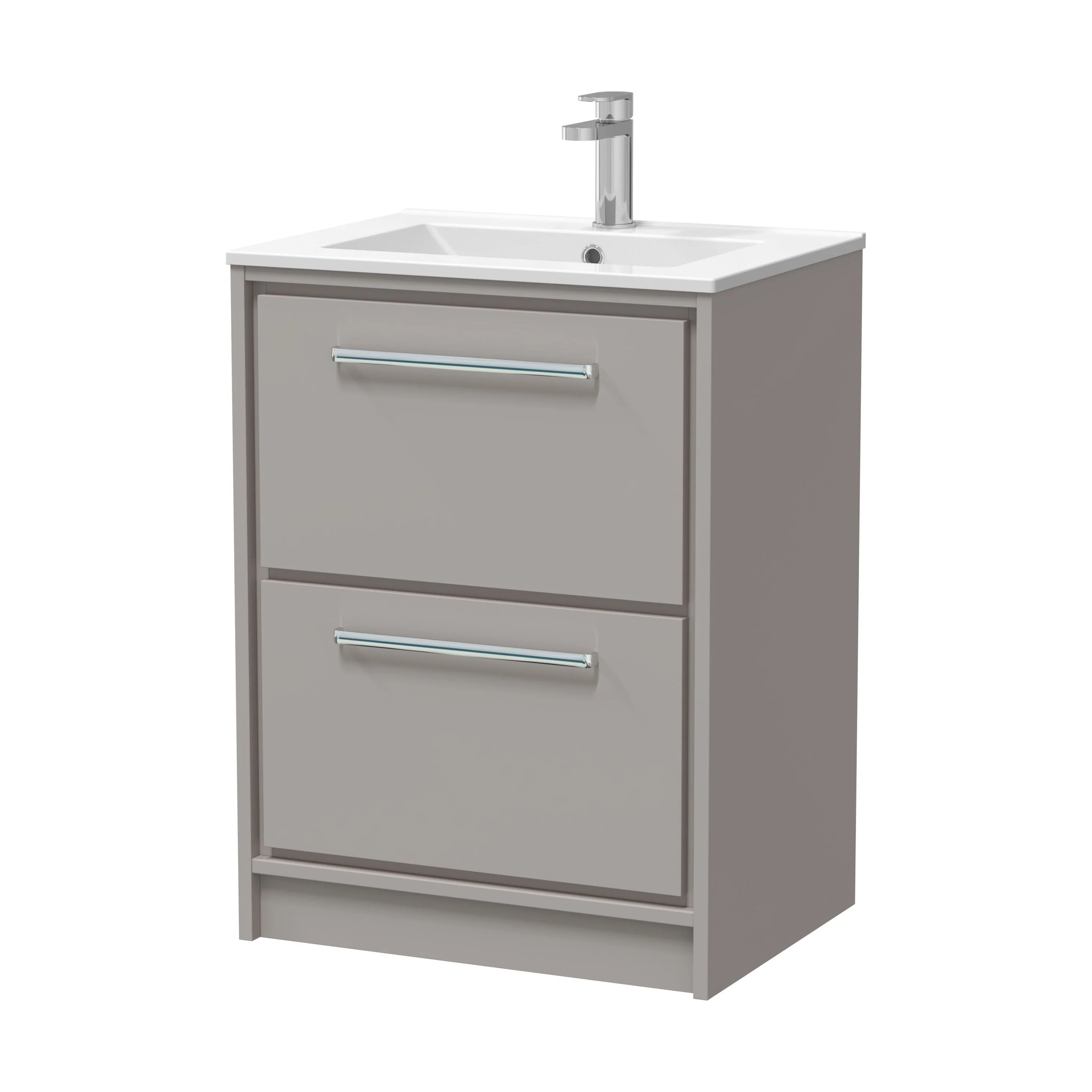 Contemporary Floor Standing 2 Drawer Vanity Unit - Choice of Colour, Basin Type and Size - Image 17