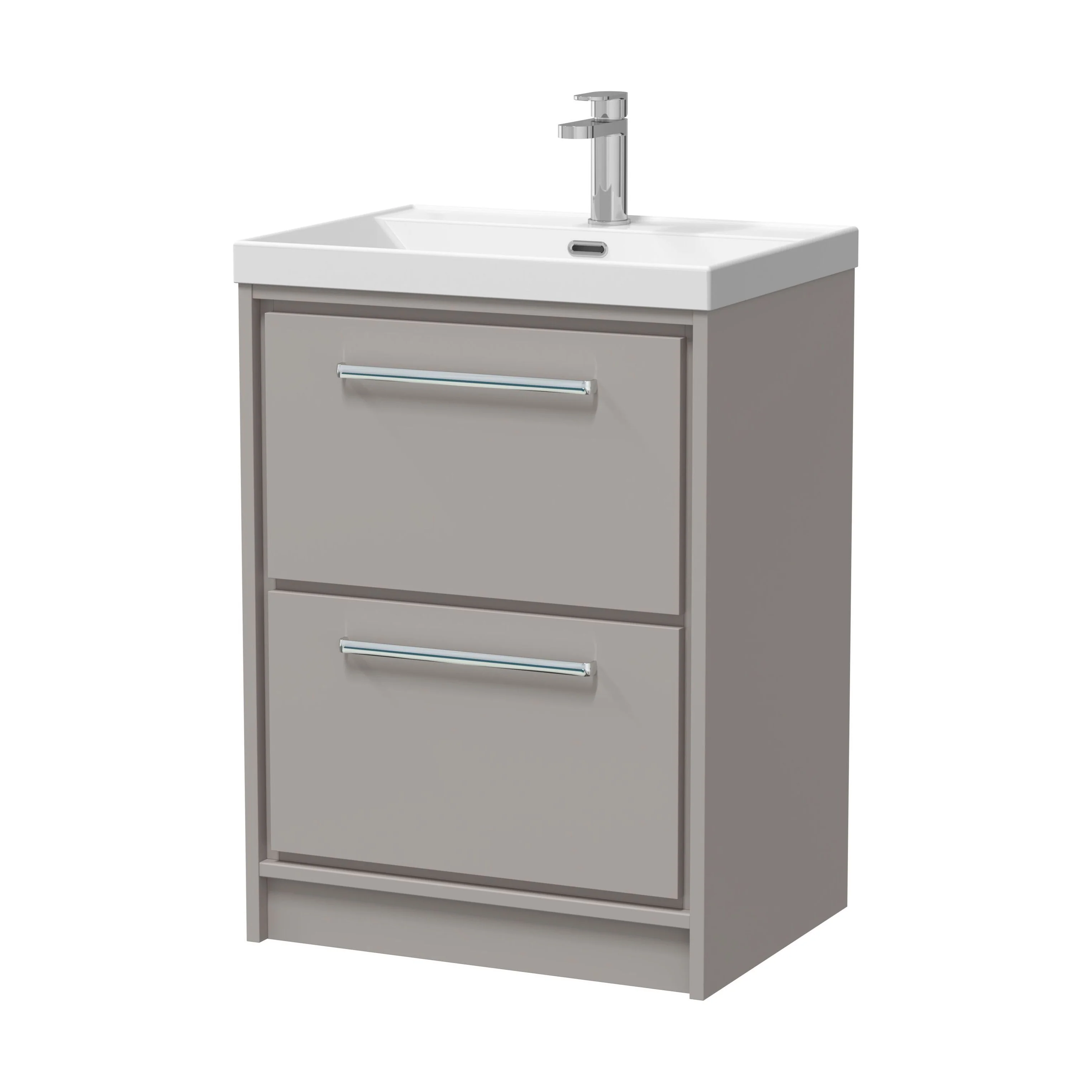 Contemporary Floor Standing 2 Drawer Vanity Unit - Choice of Colour, Basin Type and Size - Image 19