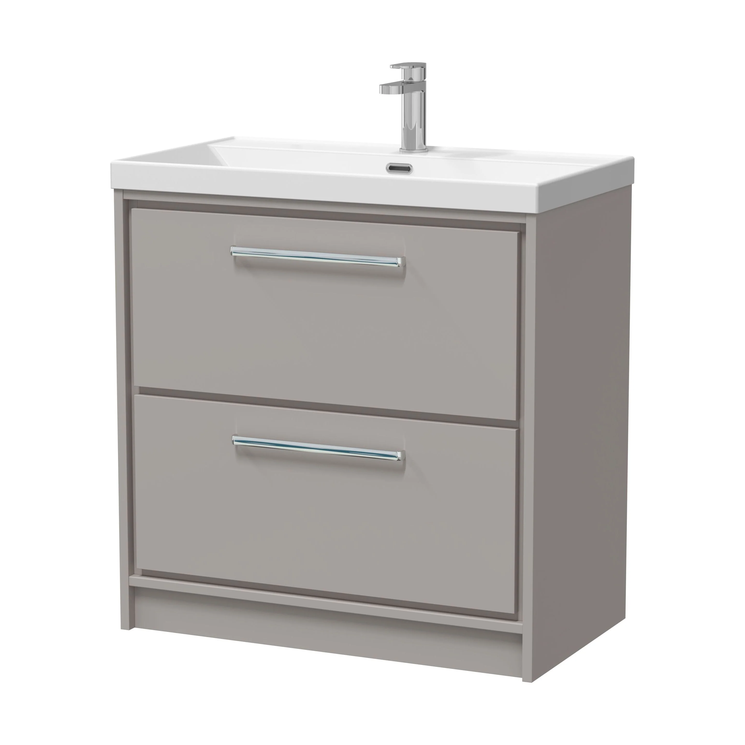 Contemporary Floor Standing 2 Drawer Vanity Unit - Choice of Colour, Basin Type and Size - Image 23