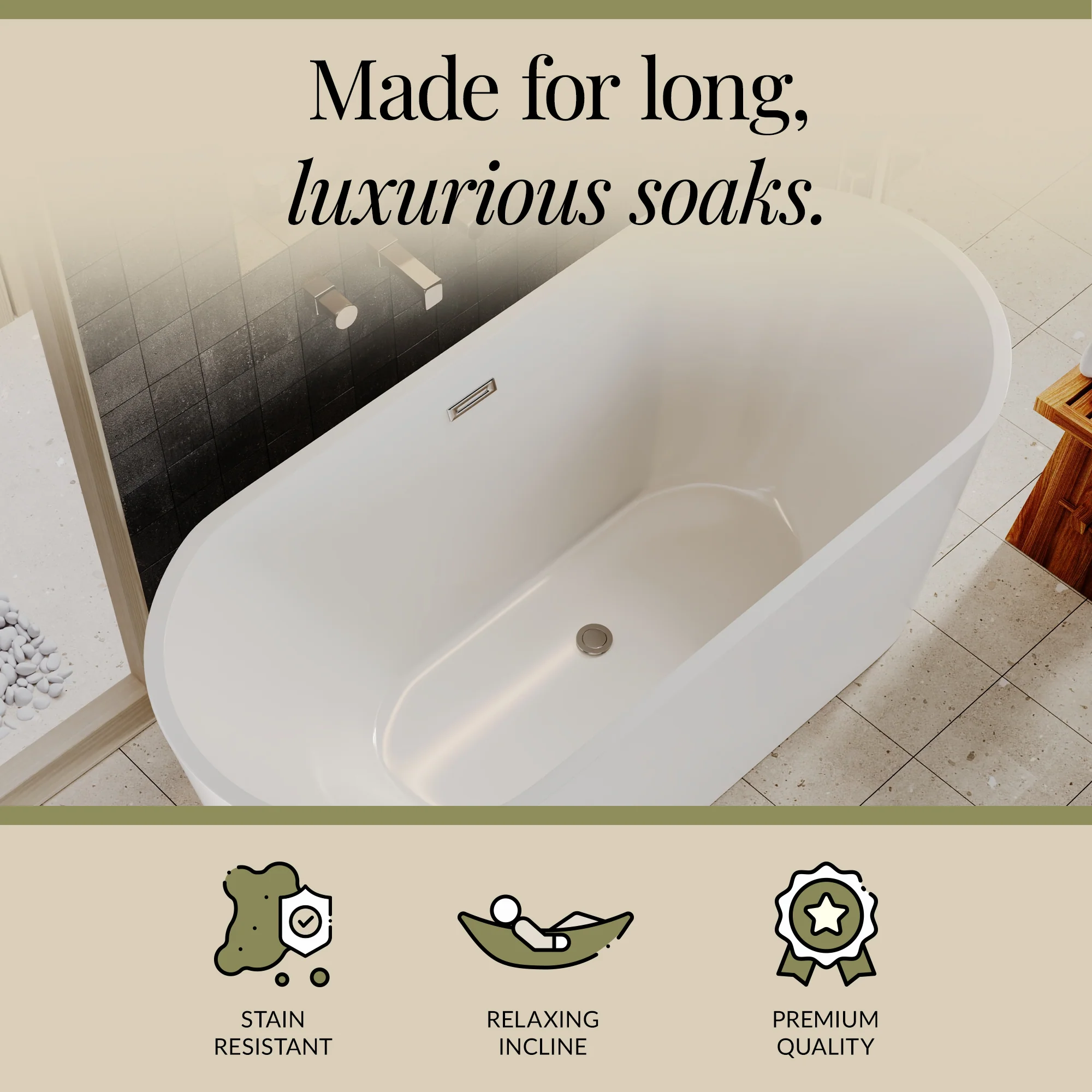 Freestanding Oval Bath by Balterley - Stunning Contemporary Bath available in a range of Sizes - Image 14