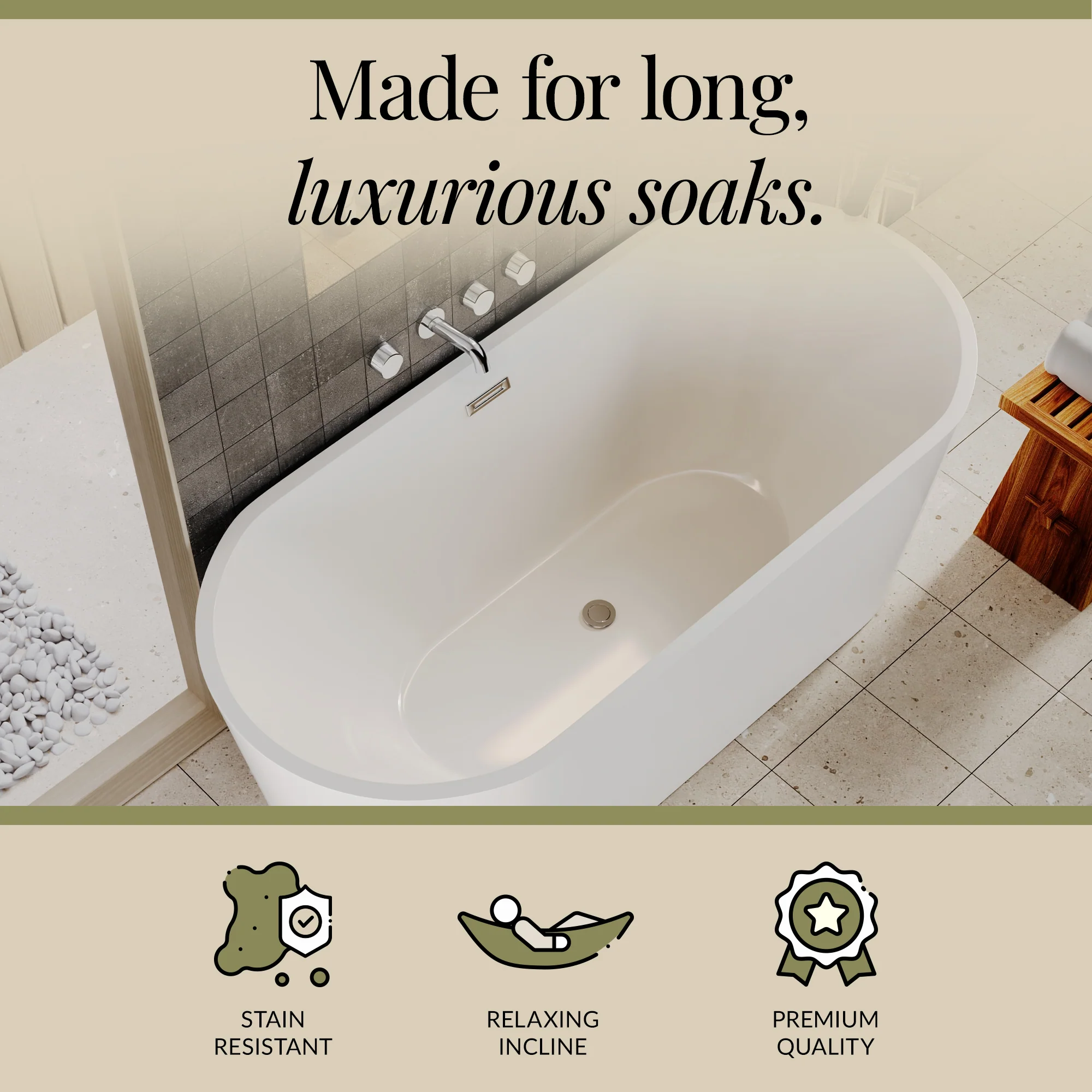 Freestanding Oval Bath by Balterley - Stunning Contemporary Bath available in a range of Sizes - Image 22